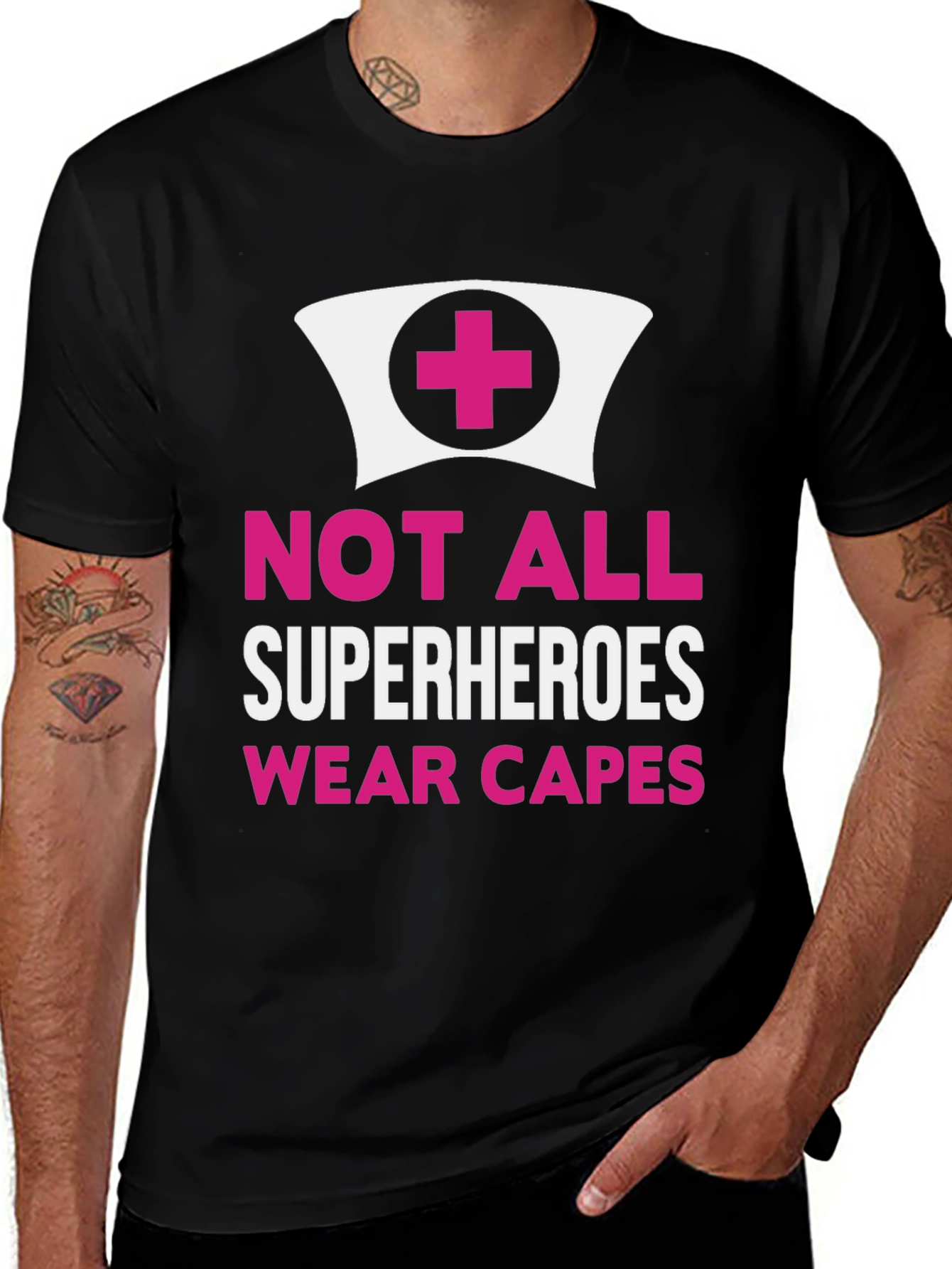 Variant 14 of Not All Superheroes Wear Capes Nurse T-Shirt