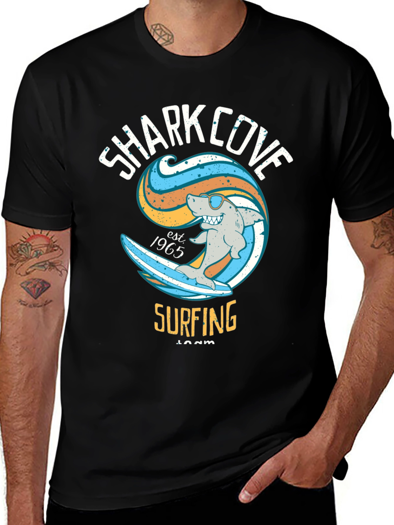 Variant 18 of Shark Cove Surfing T-Shirt