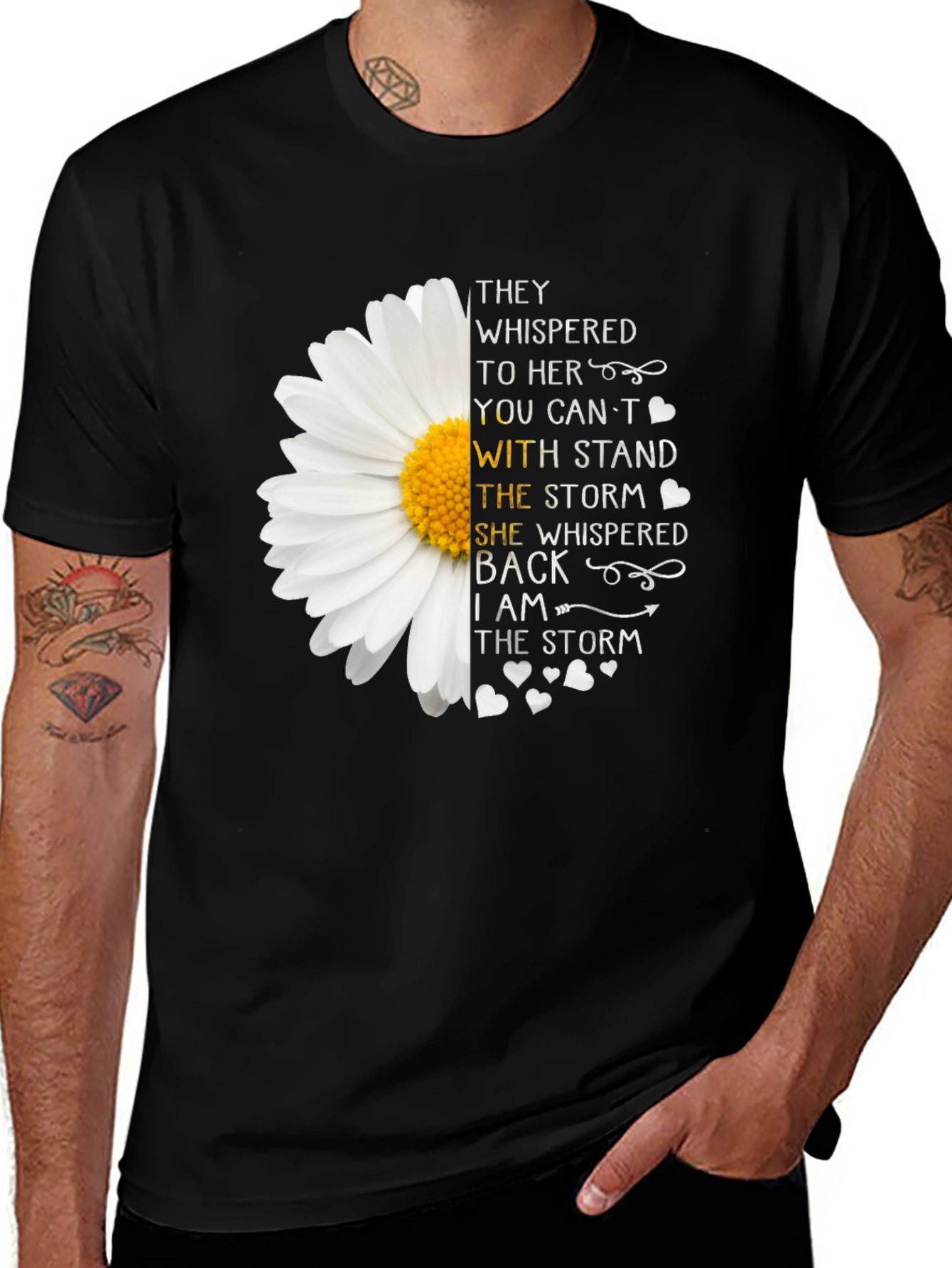 Variant 16 of I Am The Storm T-Shirt - Motivational Flower Tee