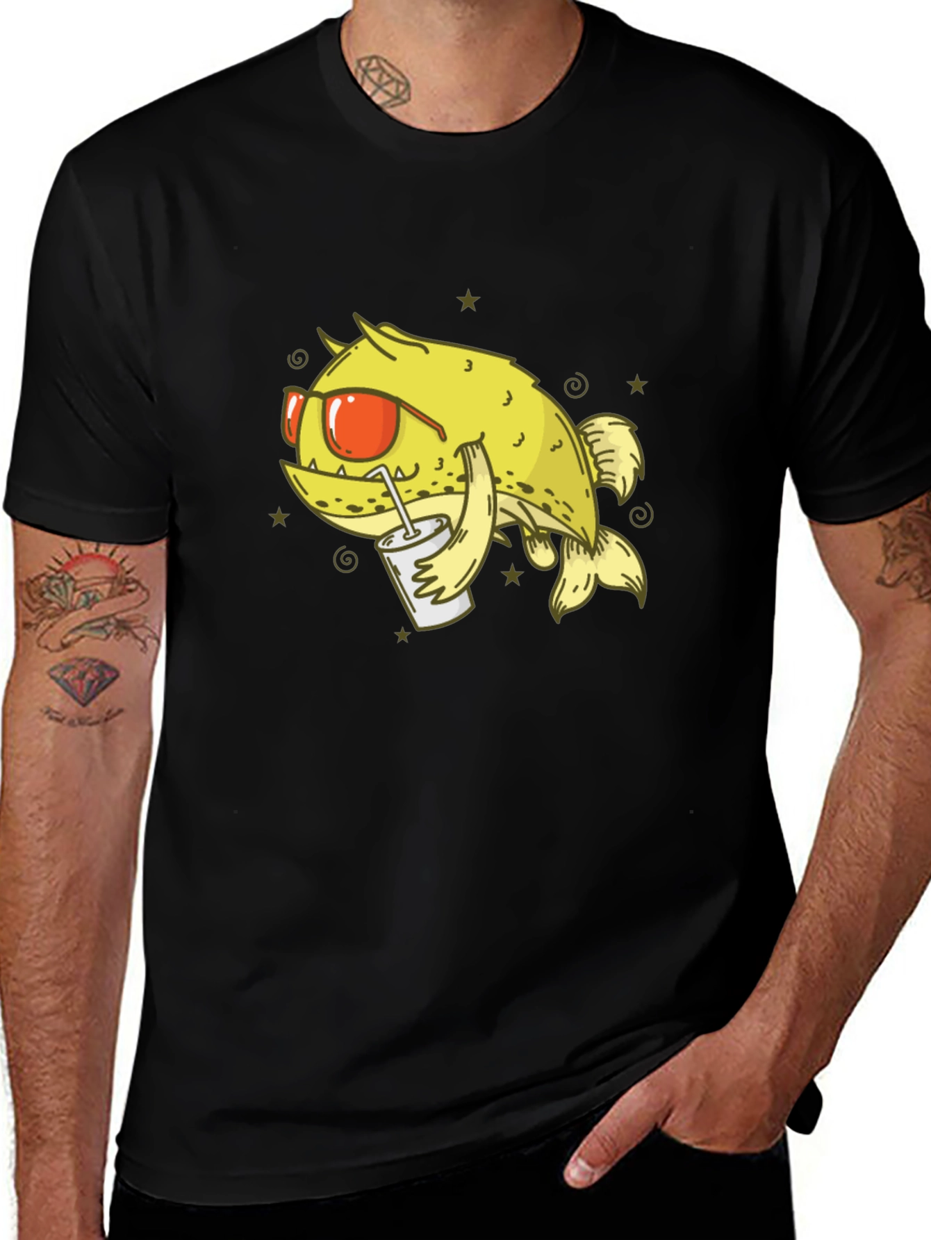 Variant 13 of Cool Cartoon Fish T-Shirt