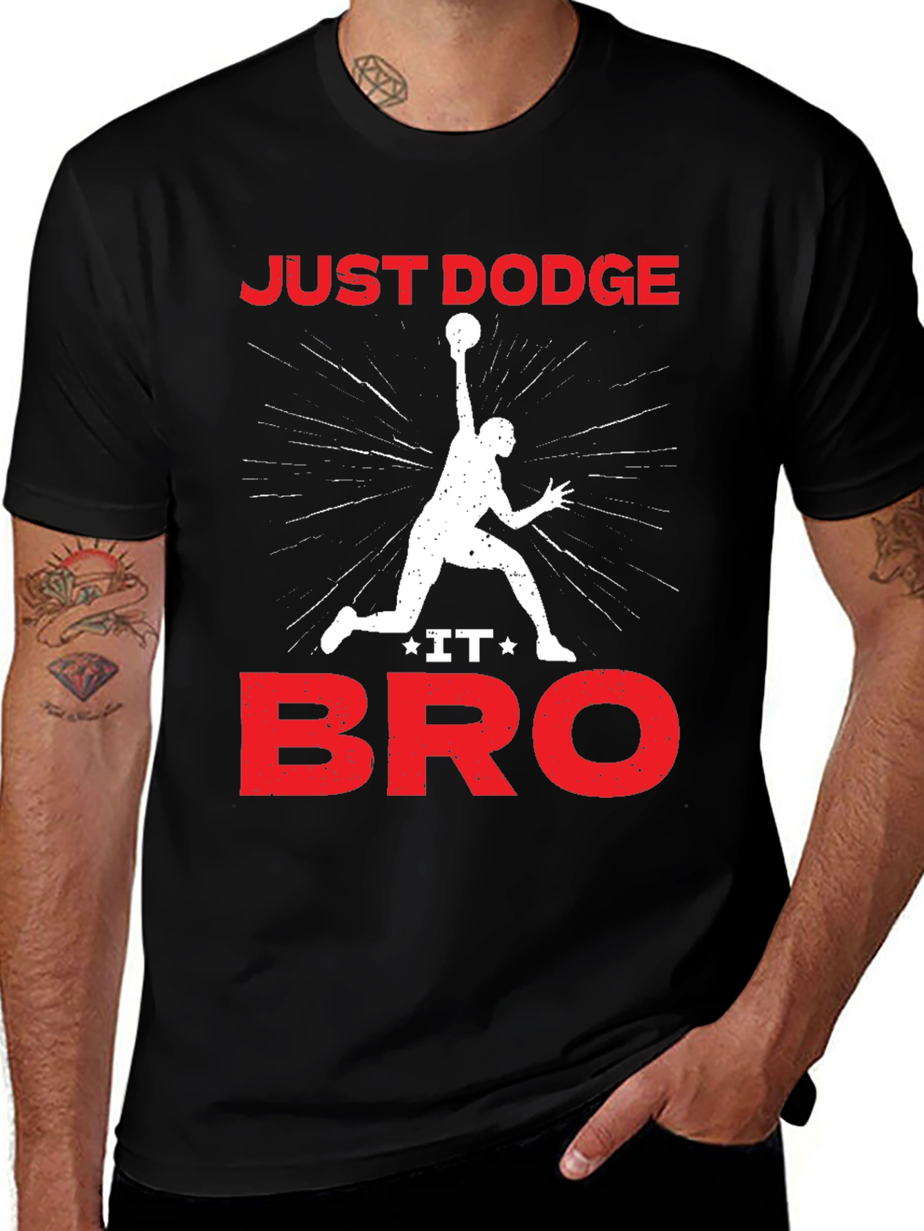 Variant 23 of Just Dodge It Bro Graphic T-Shirt