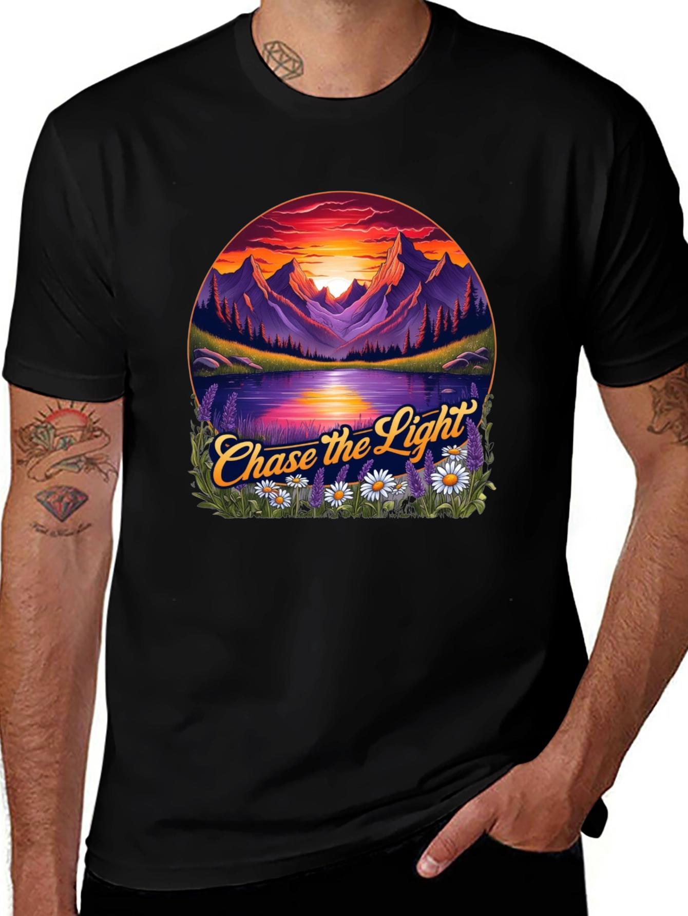 Variant 26 of Chase the Light Graphic T-Shirt - Nature Inspired
