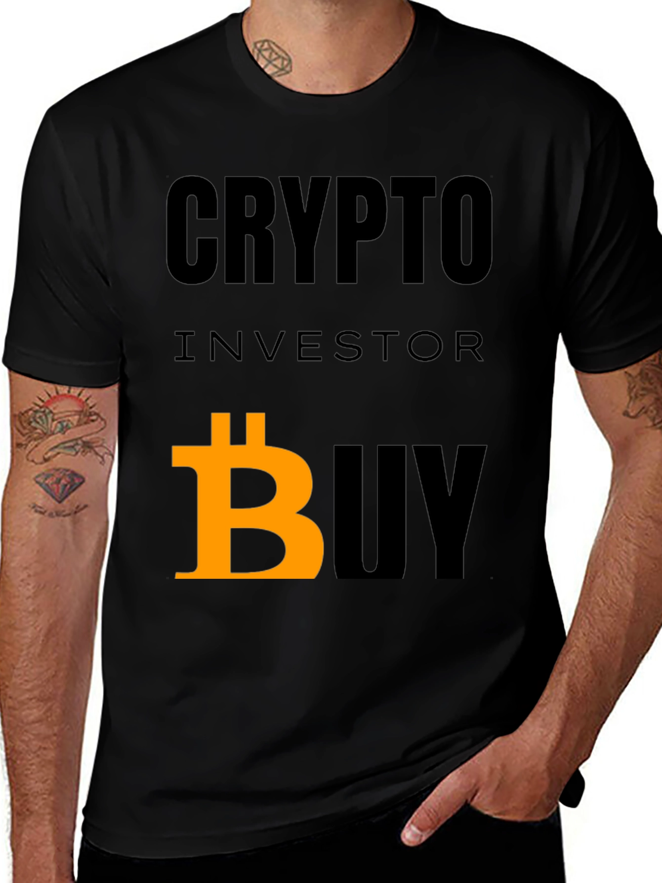 Variant 26 of Crypto Investor Buy Bitcoin T-Shirt - Black
