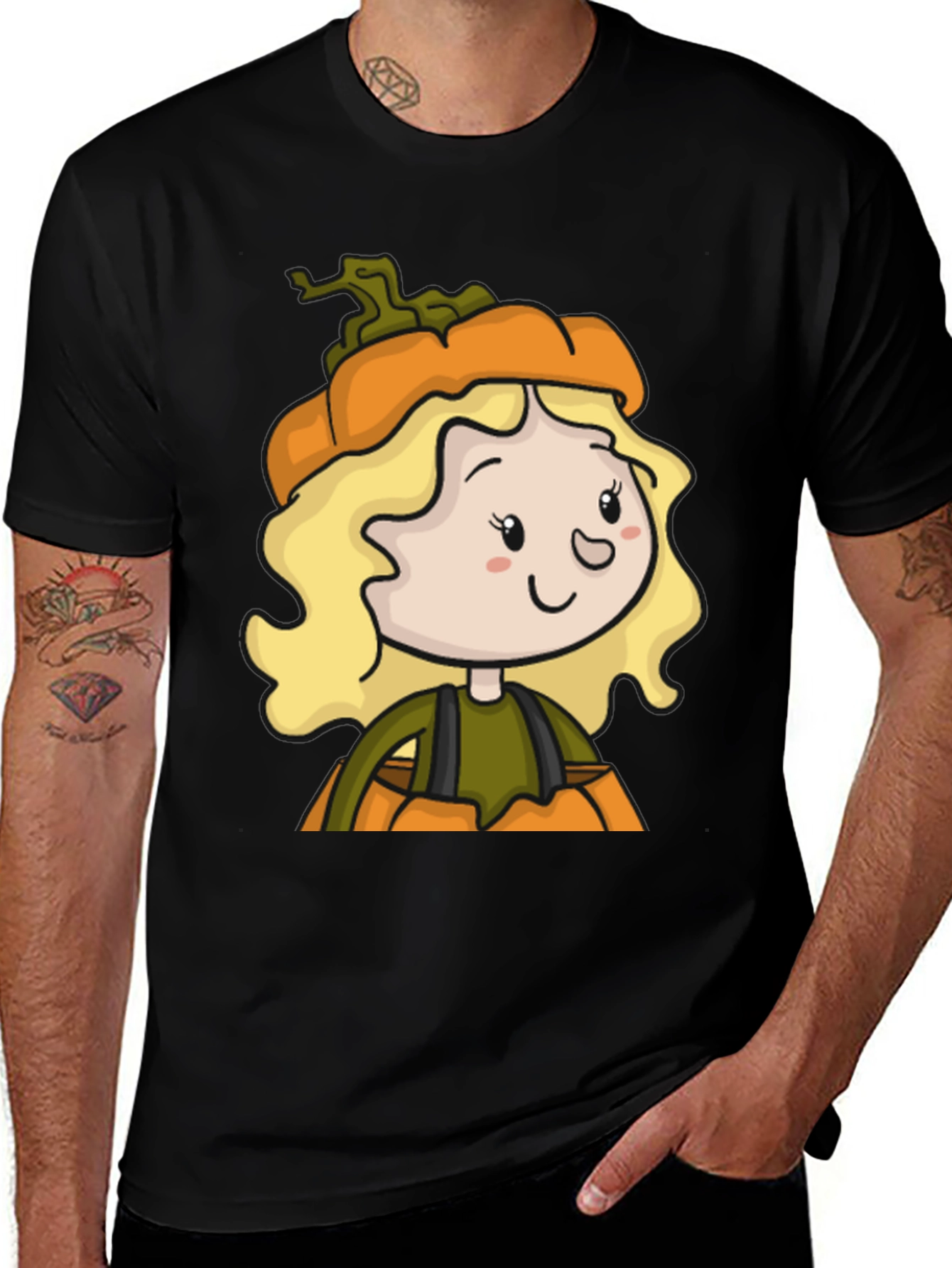 Pumpkin Girl T-Shirt - Cute Halloween Tee