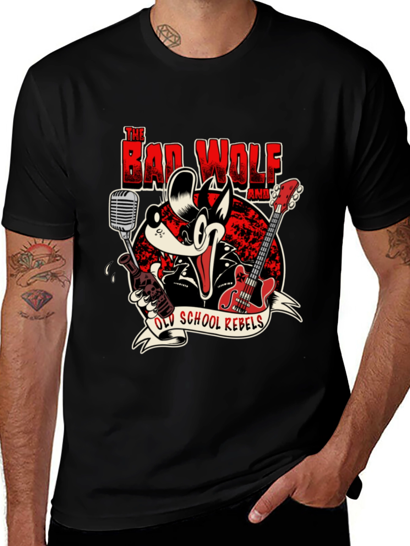 The Bad Wolf Band Old School Rebels Graphic T-Shirt