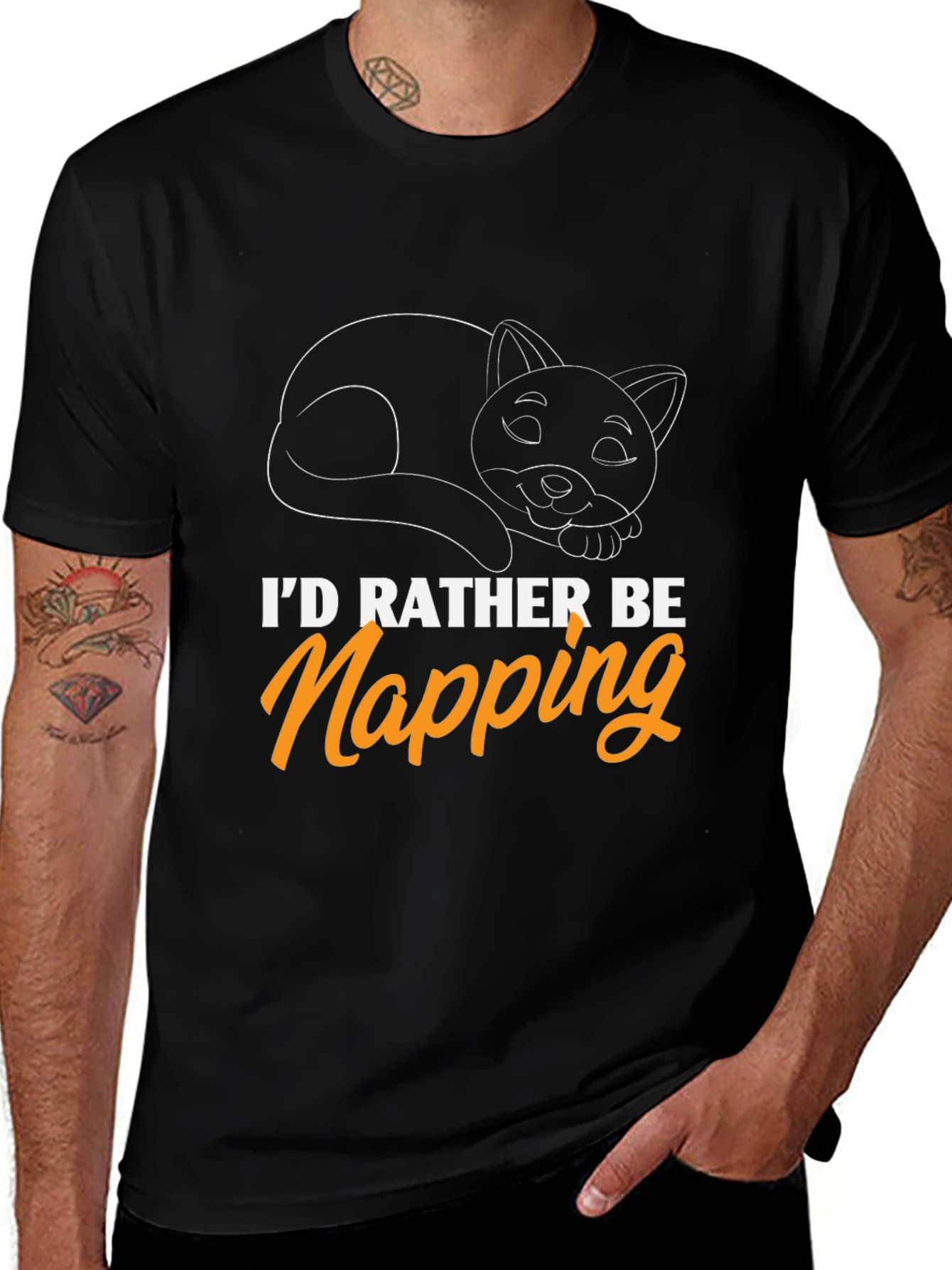 Variant 21 of I'd Rather Be Napping Cat T-Shirt