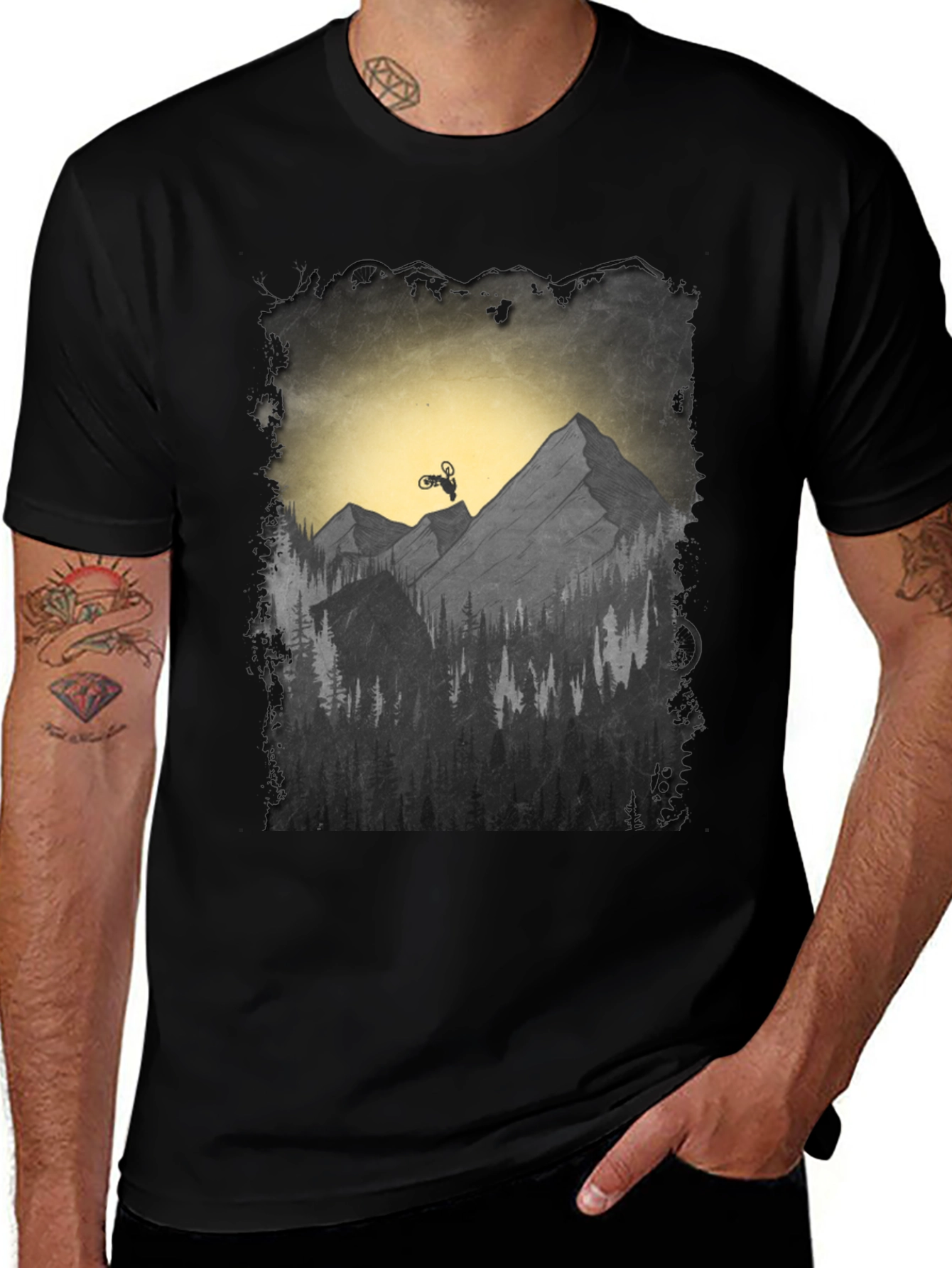Variant 24 of Mountain Bike T-Shirt - Adventure Awaits