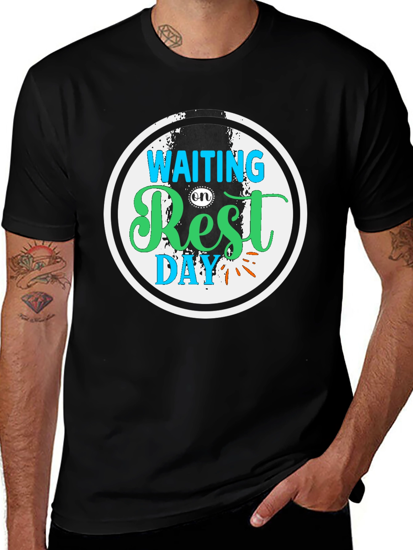 Variant 24 of Waiting on Rest Day T-Shirt - Fitness Apparel