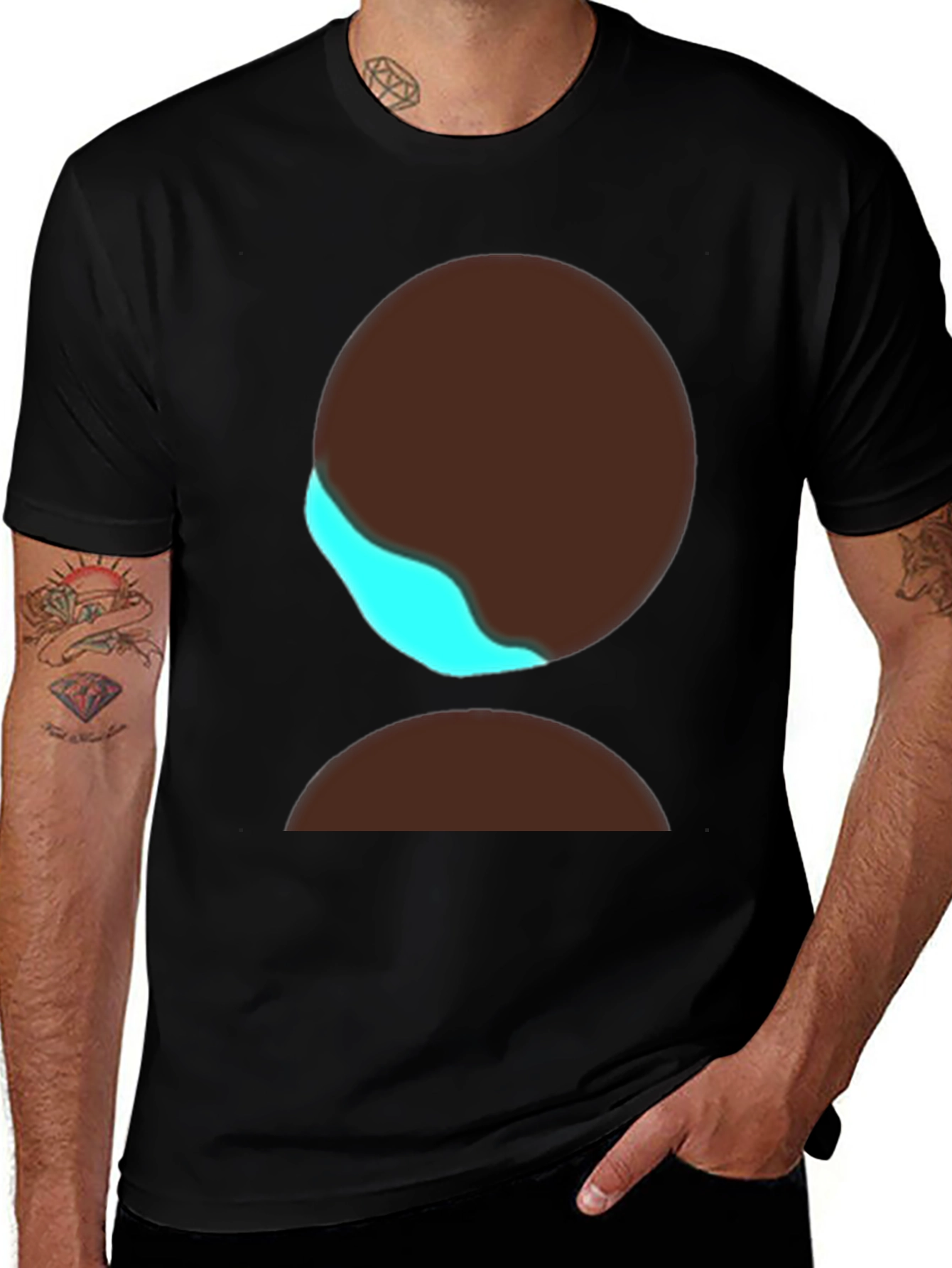 Variant 16 of Modern Graphic Tee - Black T-Shirt with Abstract Design