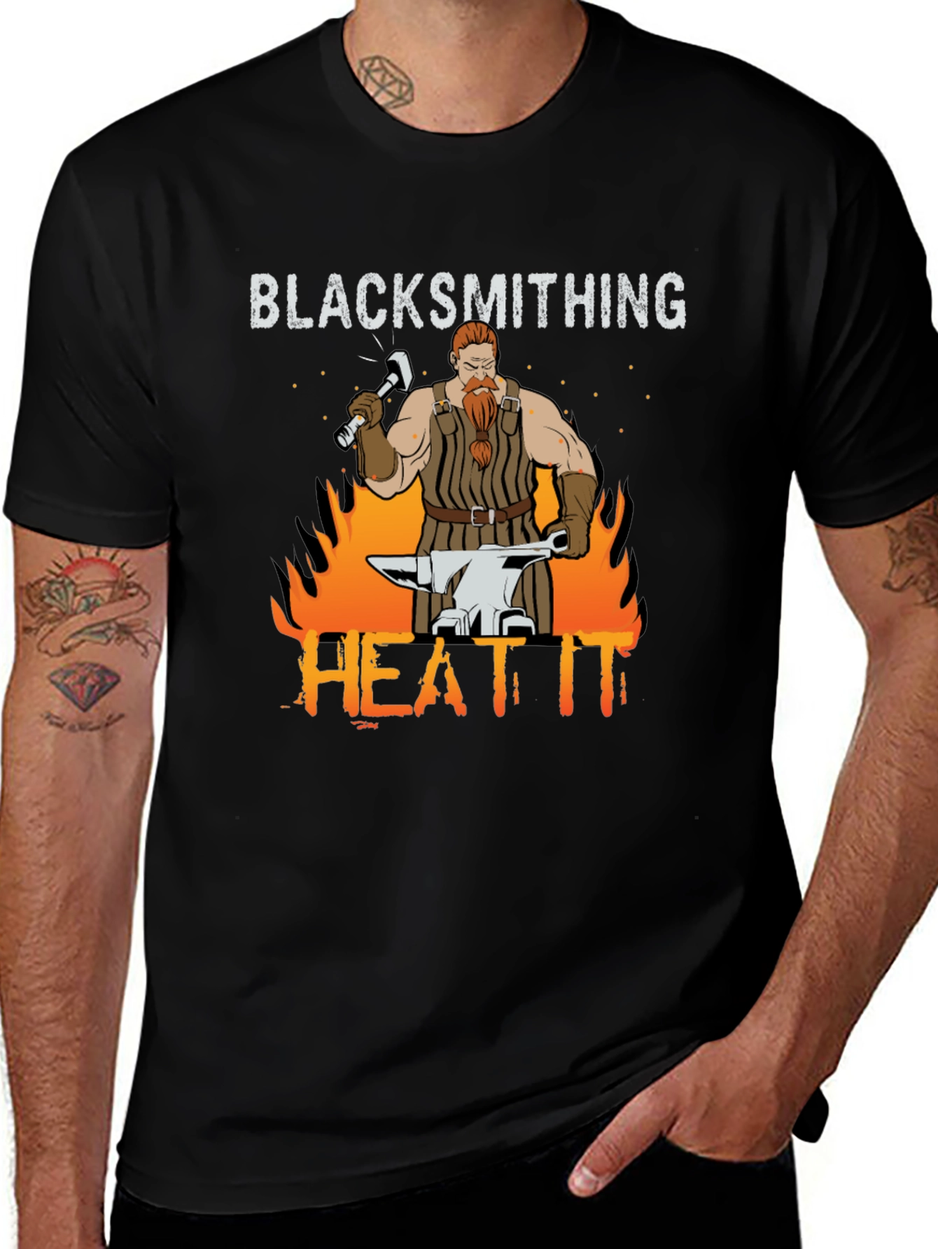 Variant 10 of Blacksmithing Heat It Graphic Tee