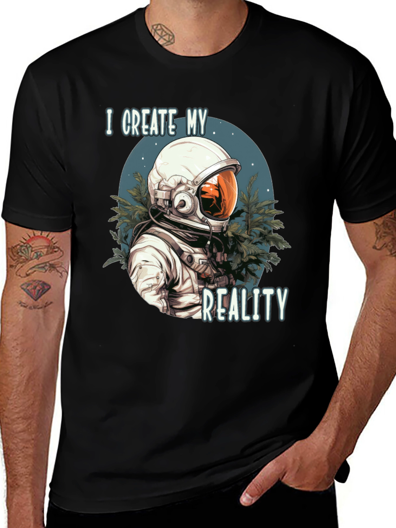 Variant 15 of Create My Reality Astronaut Graphic Tee