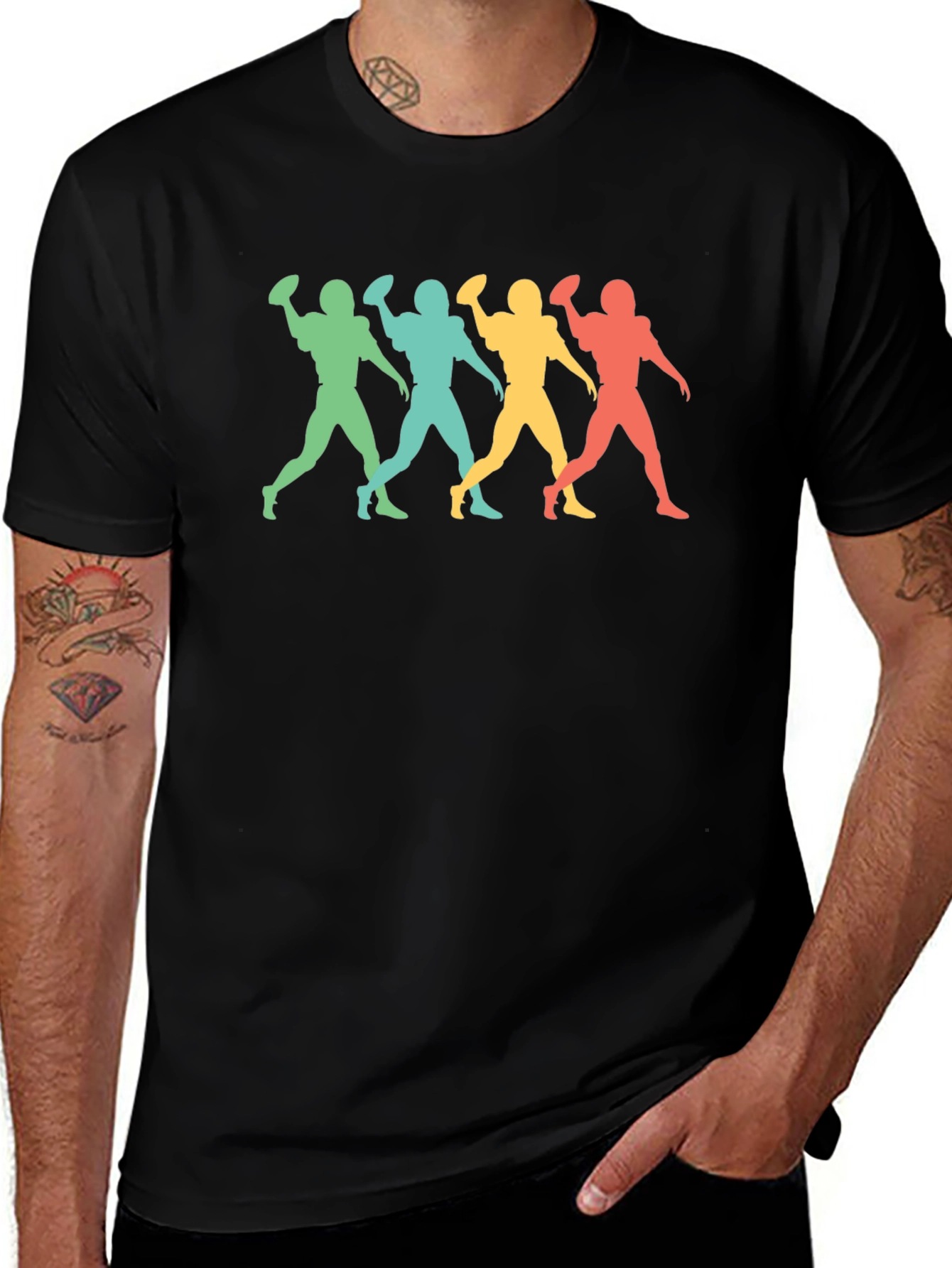 Variant 3 of Retro Football Player Graphic Tee