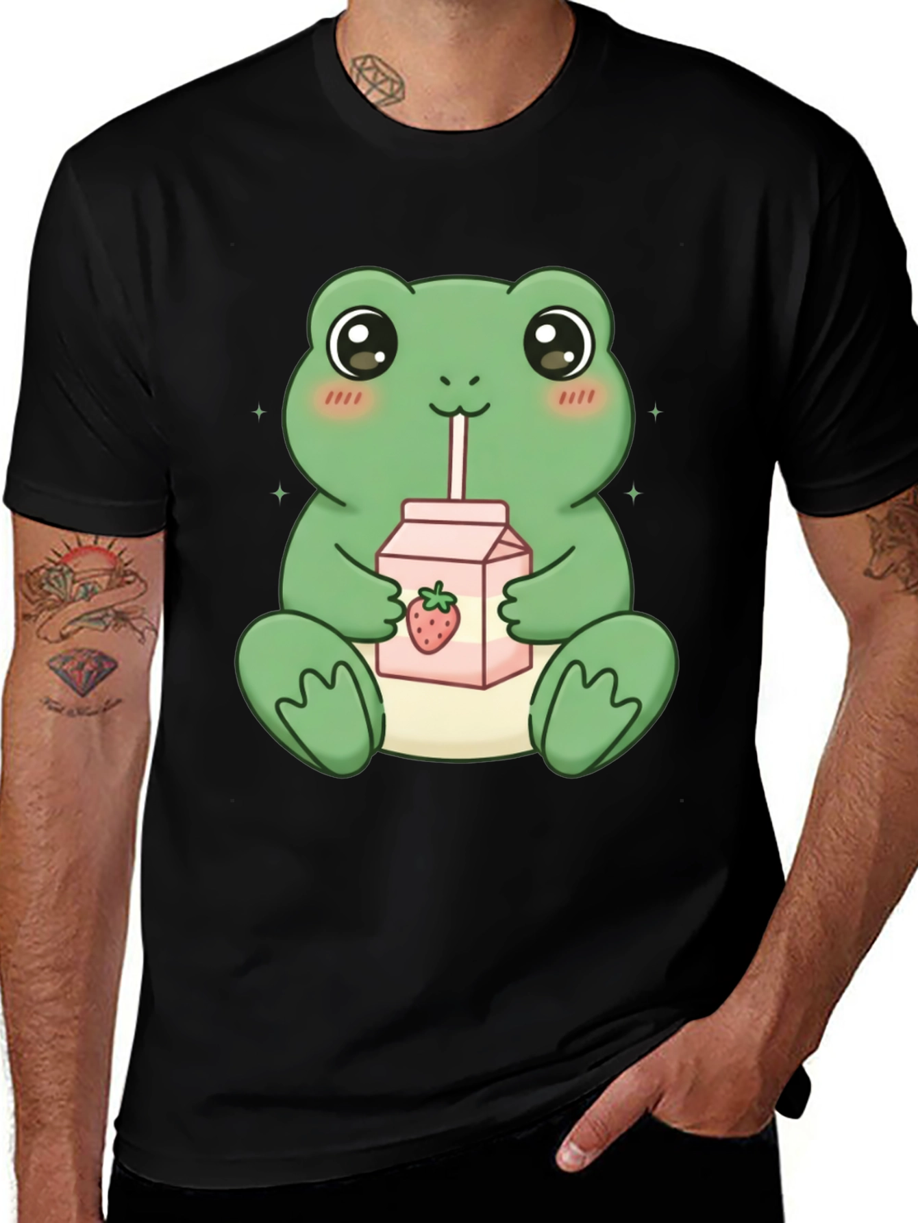 Variant 15 of Kawaii Frog Strawberry Milk T-Shirt