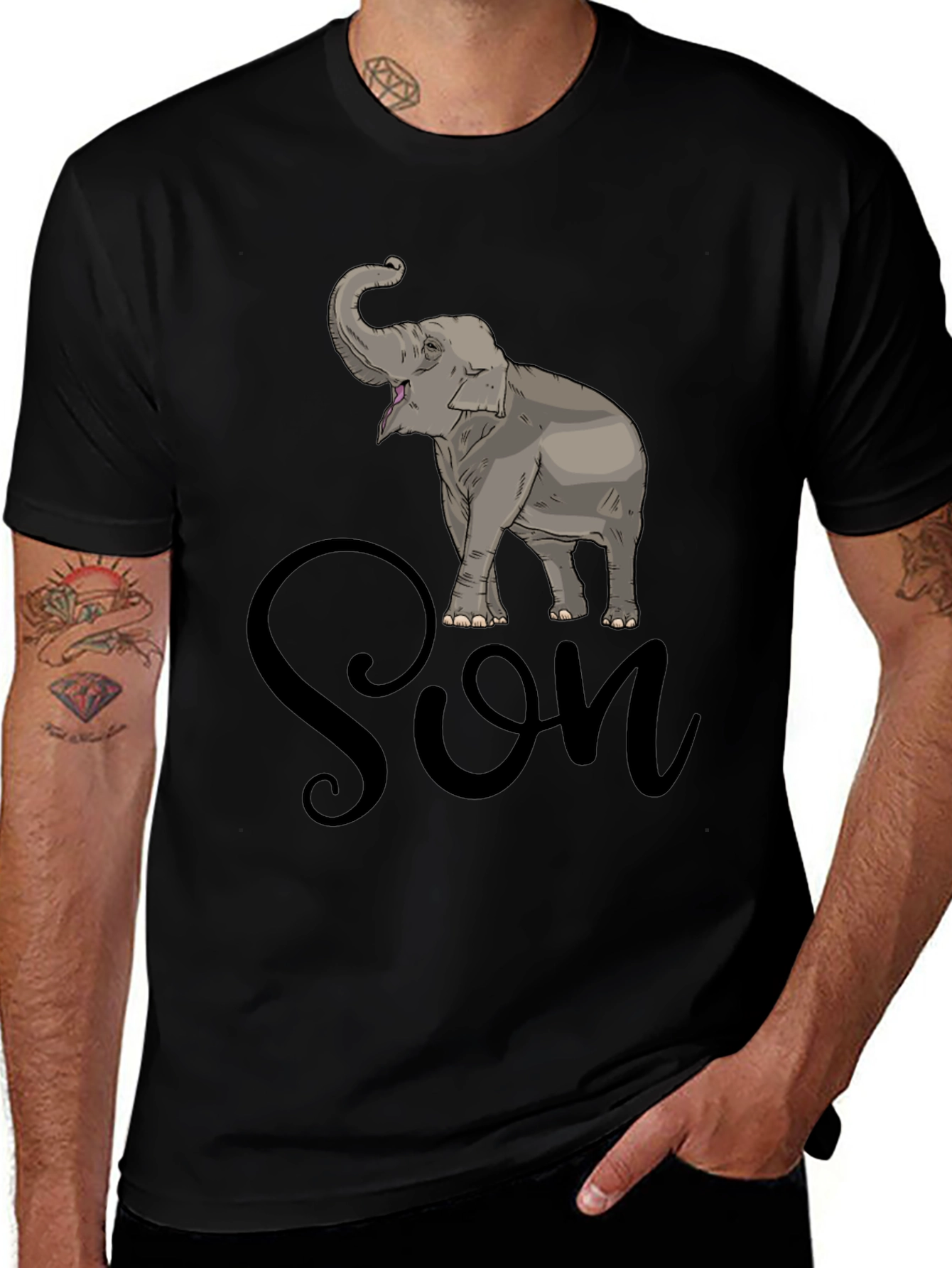 Black Elephant Son T-Shirt - Men's Graphic Tee main image