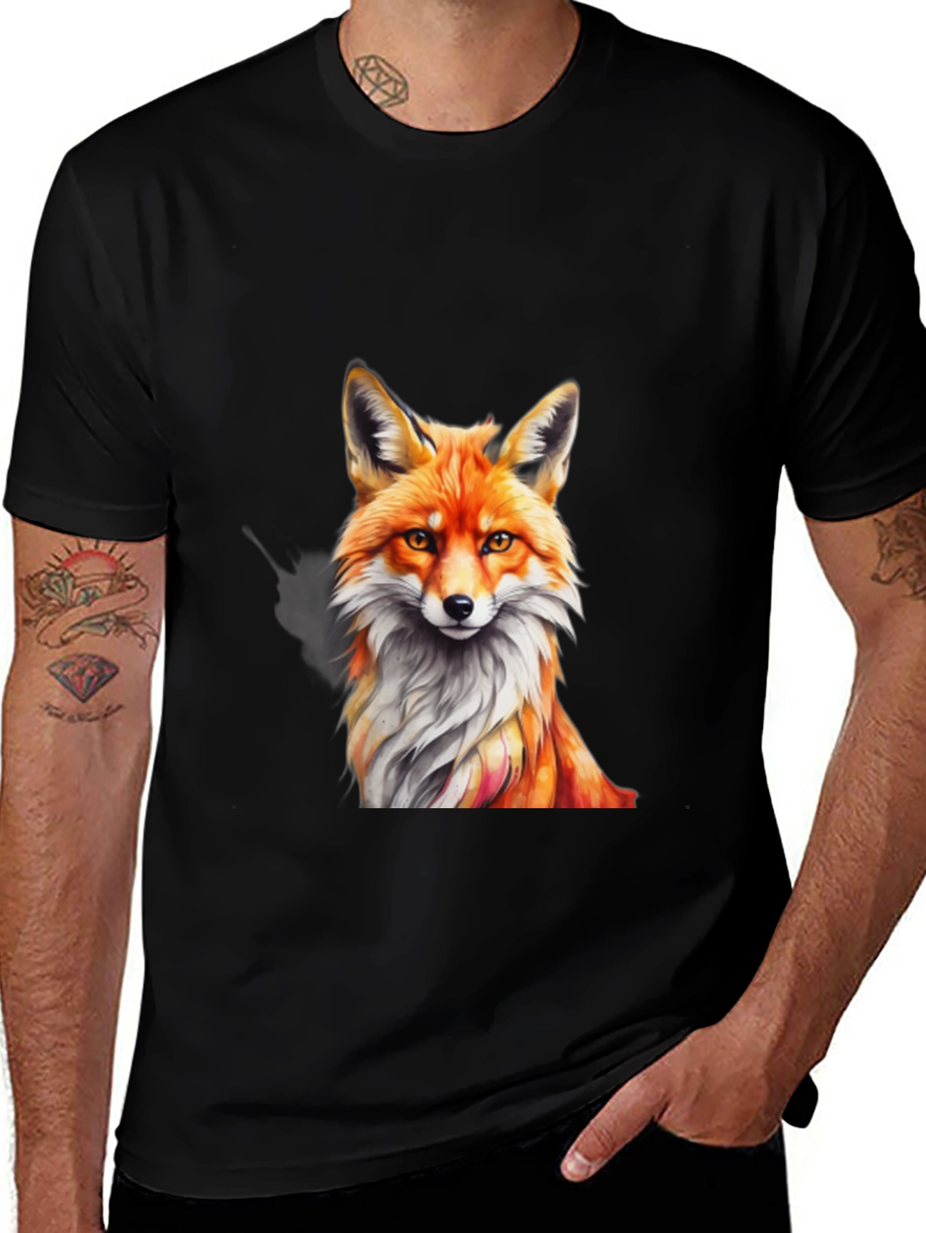 Variant 13 of Fox Graphic T-Shirt - Men's Black Tee
