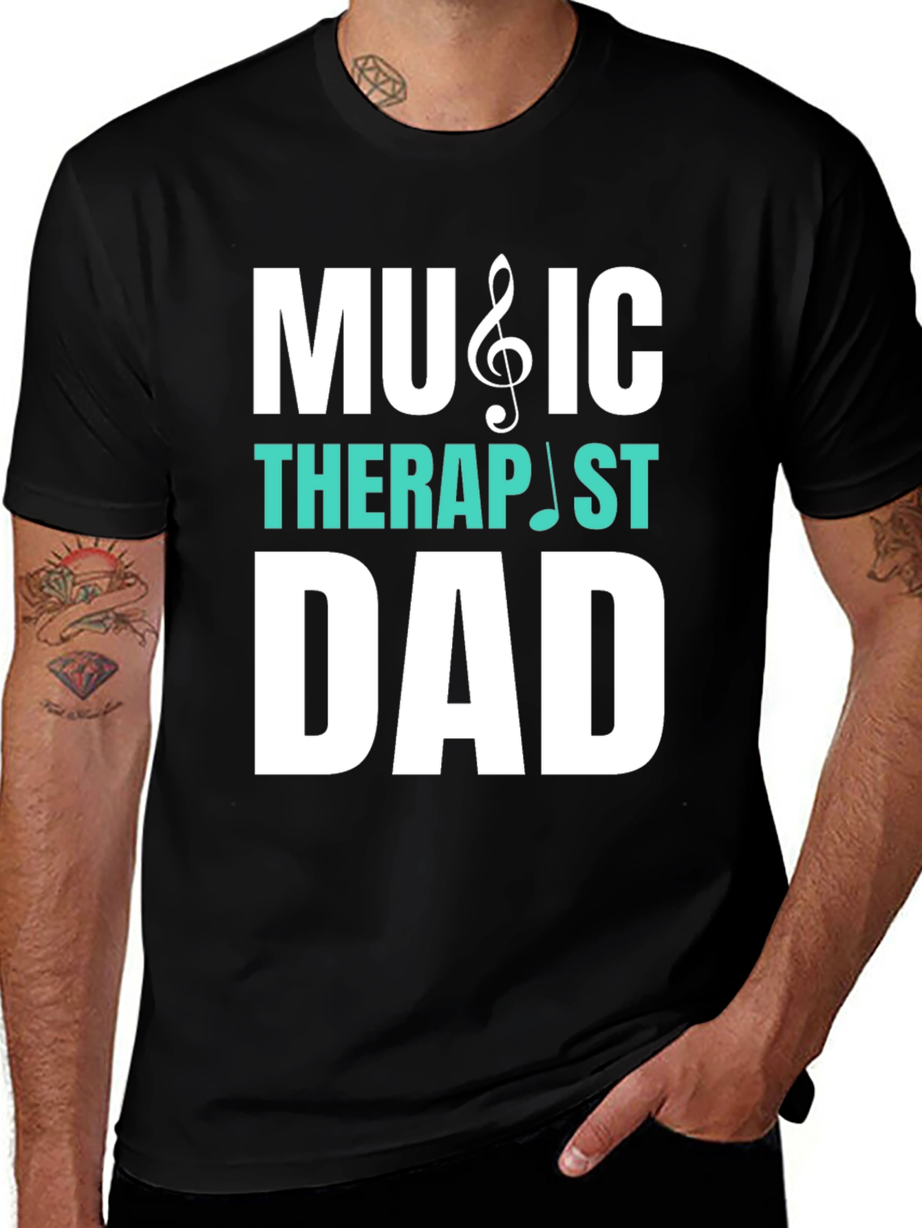 Variant 30 of Music Therapist Dad T-Shirt