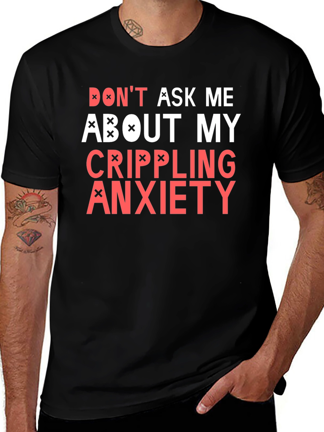 Variant 15 of Crippling Anxiety T-Shirt - Don't Ask Me Funny Tee