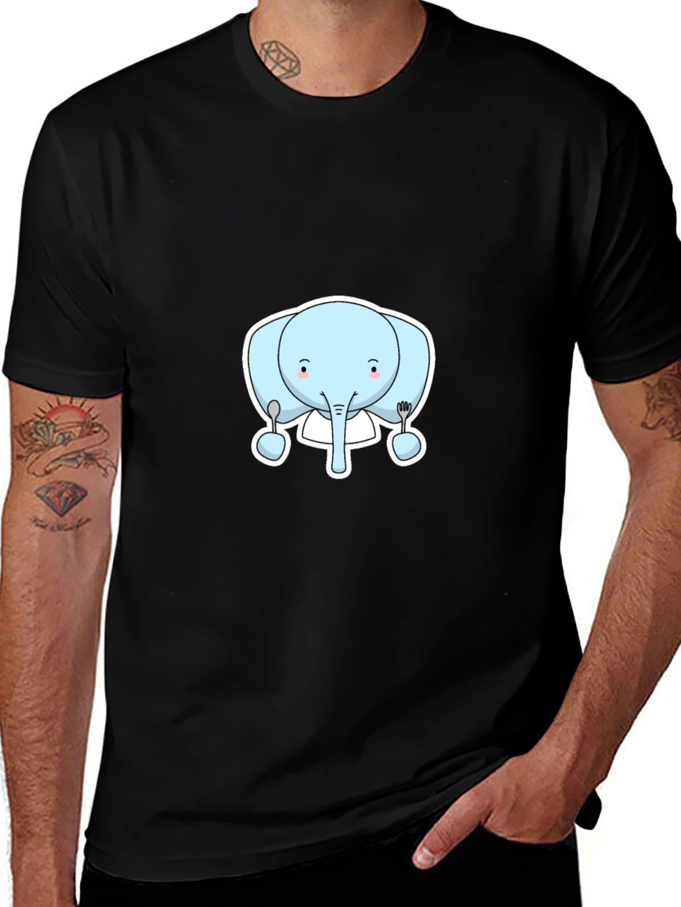 Variant 15 of Cute Elephant Chef Graphic T-Shirt - Unisex