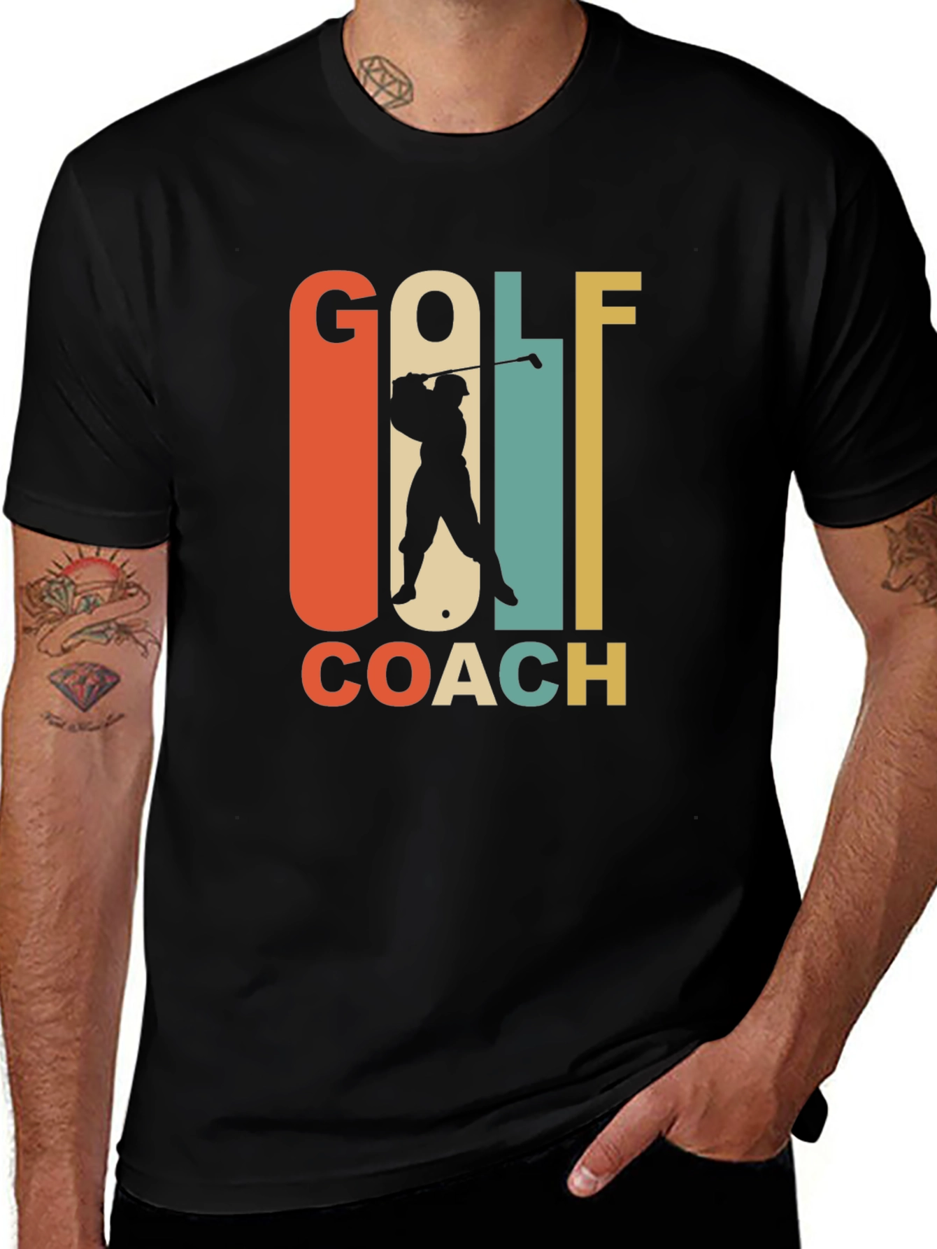 Variant 16 of Golf Coach Retro Style T-Shirt