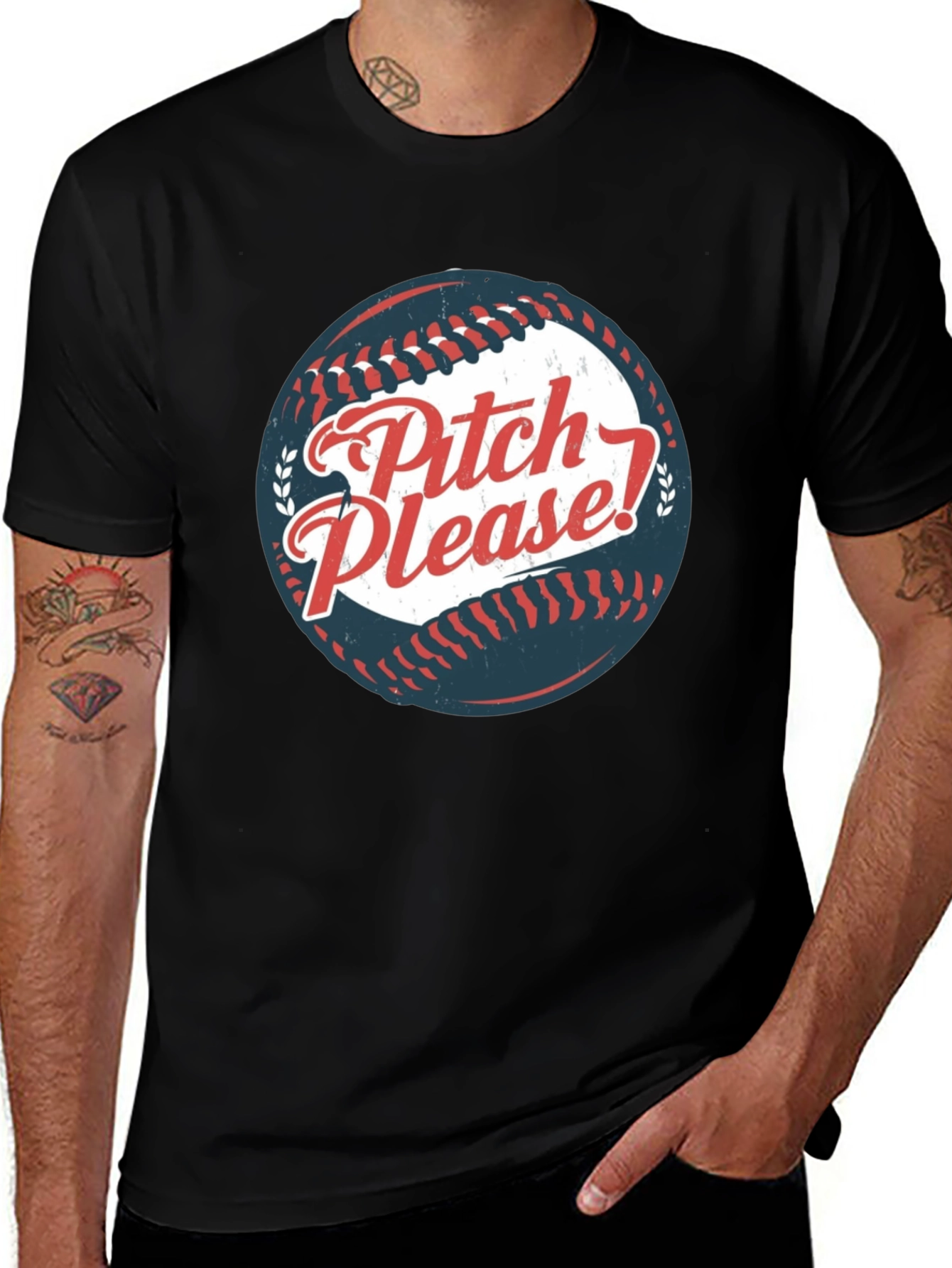 Variant 14 of Pitch Please! Baseball Graphic T-Shirt