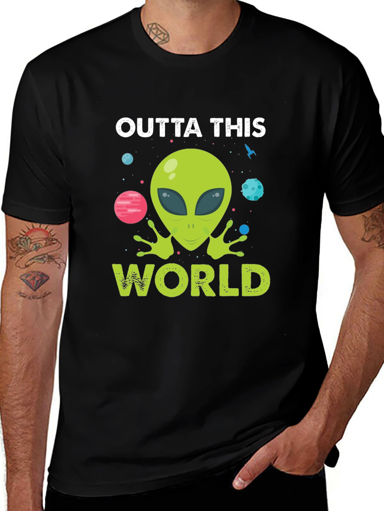 Variant 17 of Outta This World Alien Graphic Tee