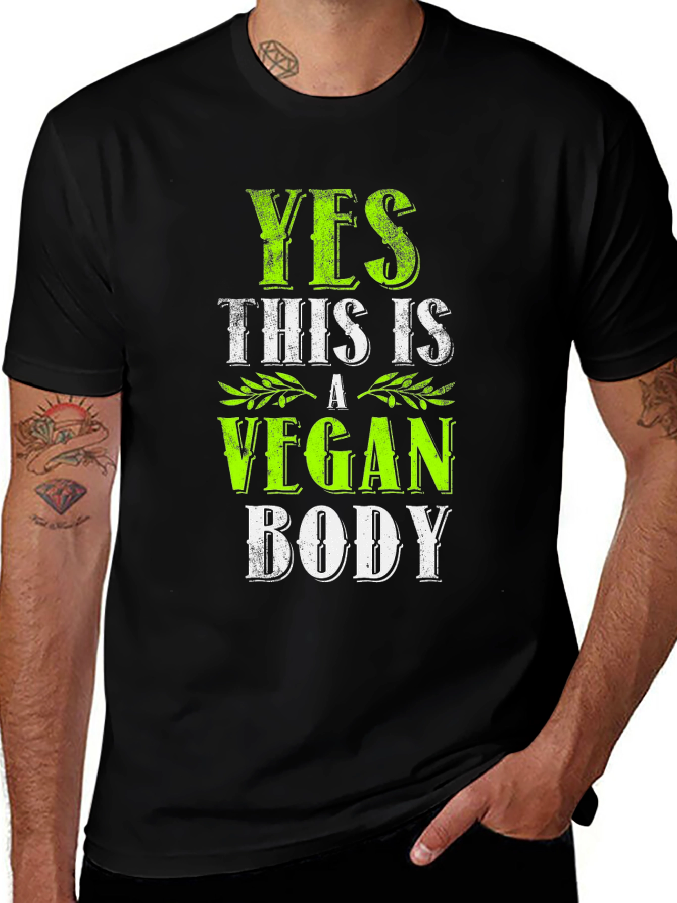 Variant 7 of Vegan Body T-Shirt - Yes This Is A Vegan Body Tee