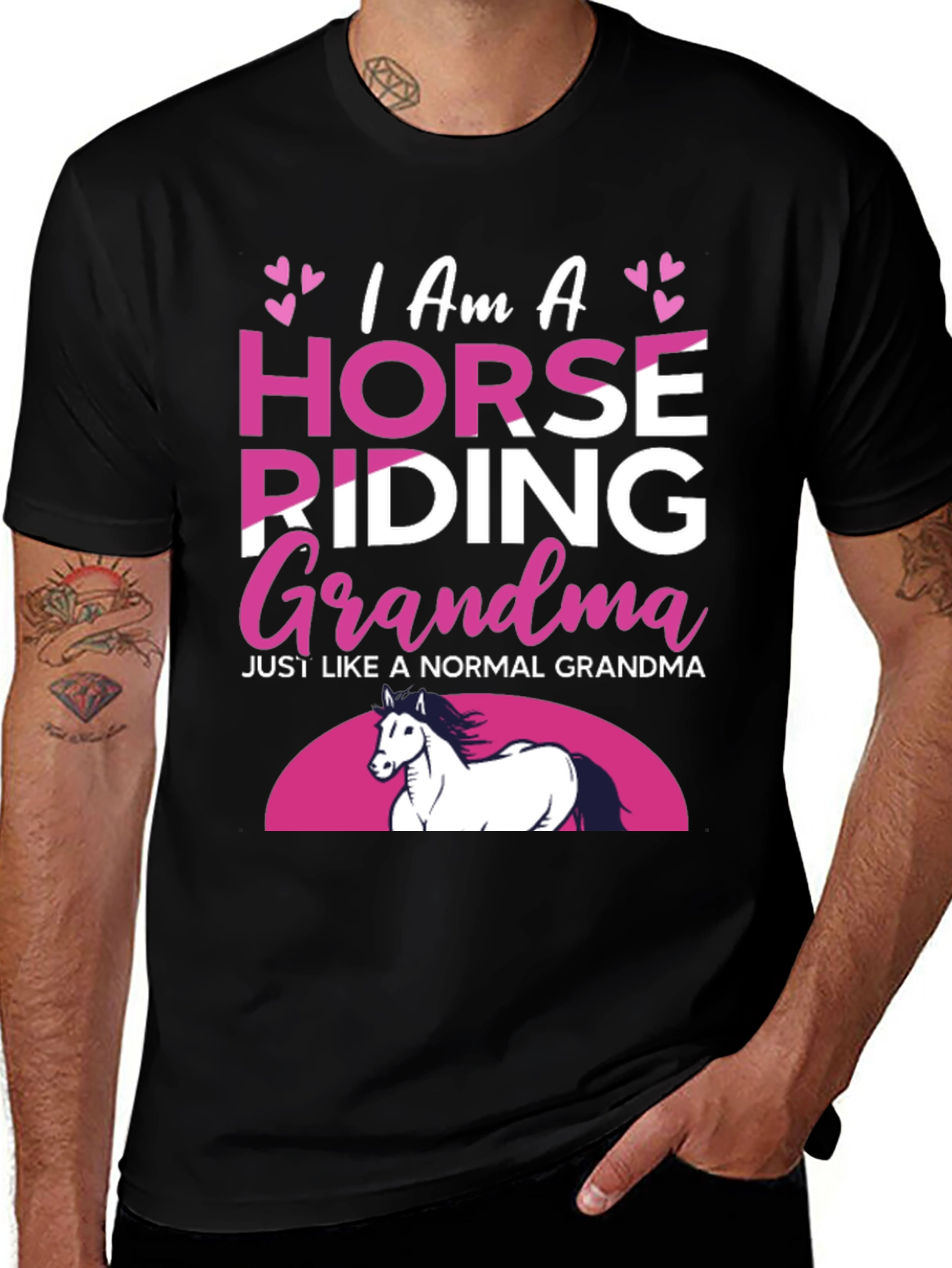 Variant 9 of Horse Riding Grandma T-Shirt - Equestrian Gift