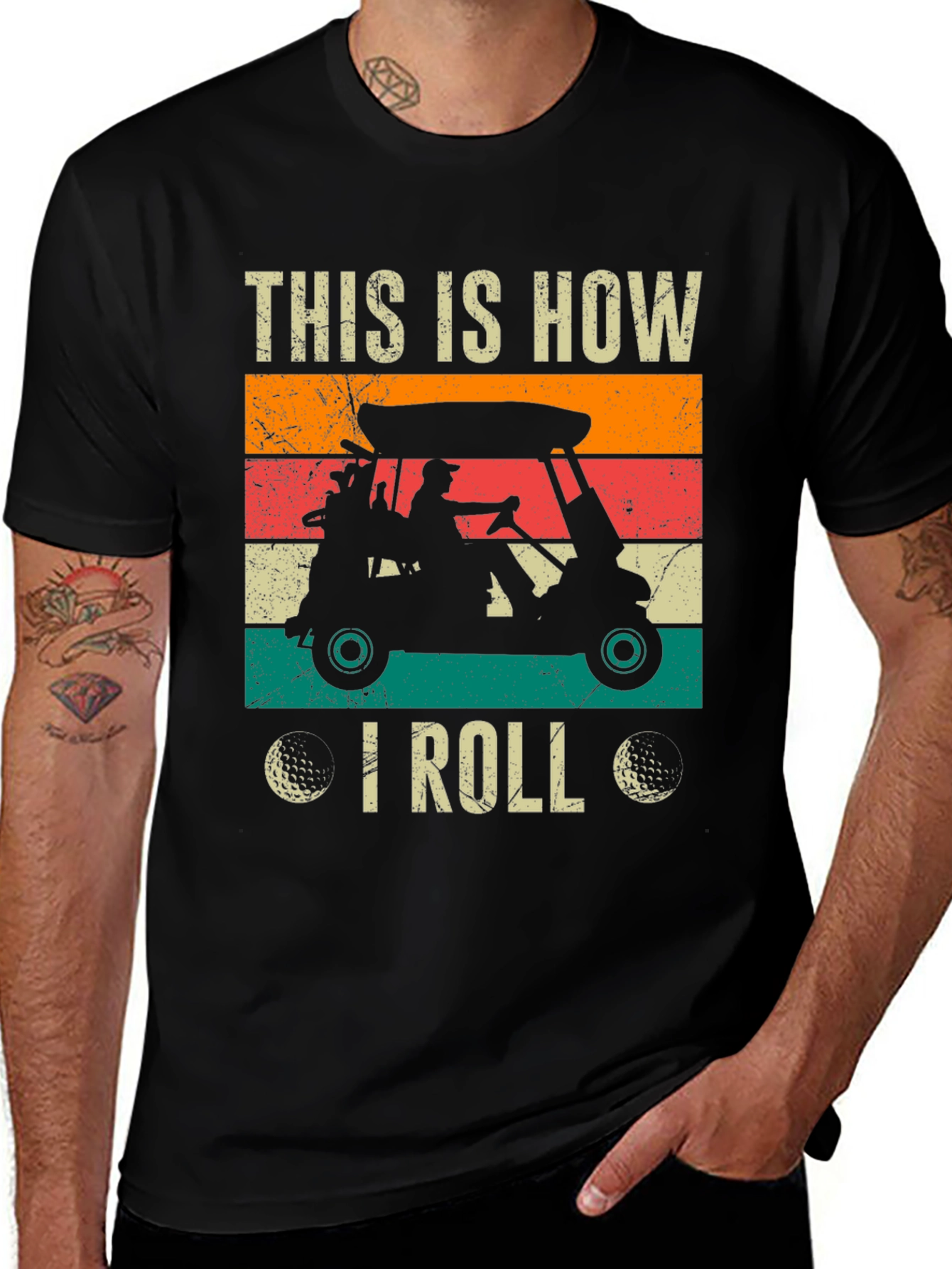 Variant 28 of This Is How I Roll Golf T-Shirt - Vintage Style