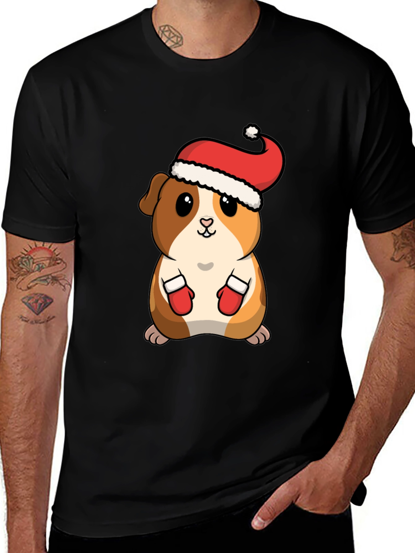 Variant 22 of Cute Guinea Pig Christmas T-Shirt