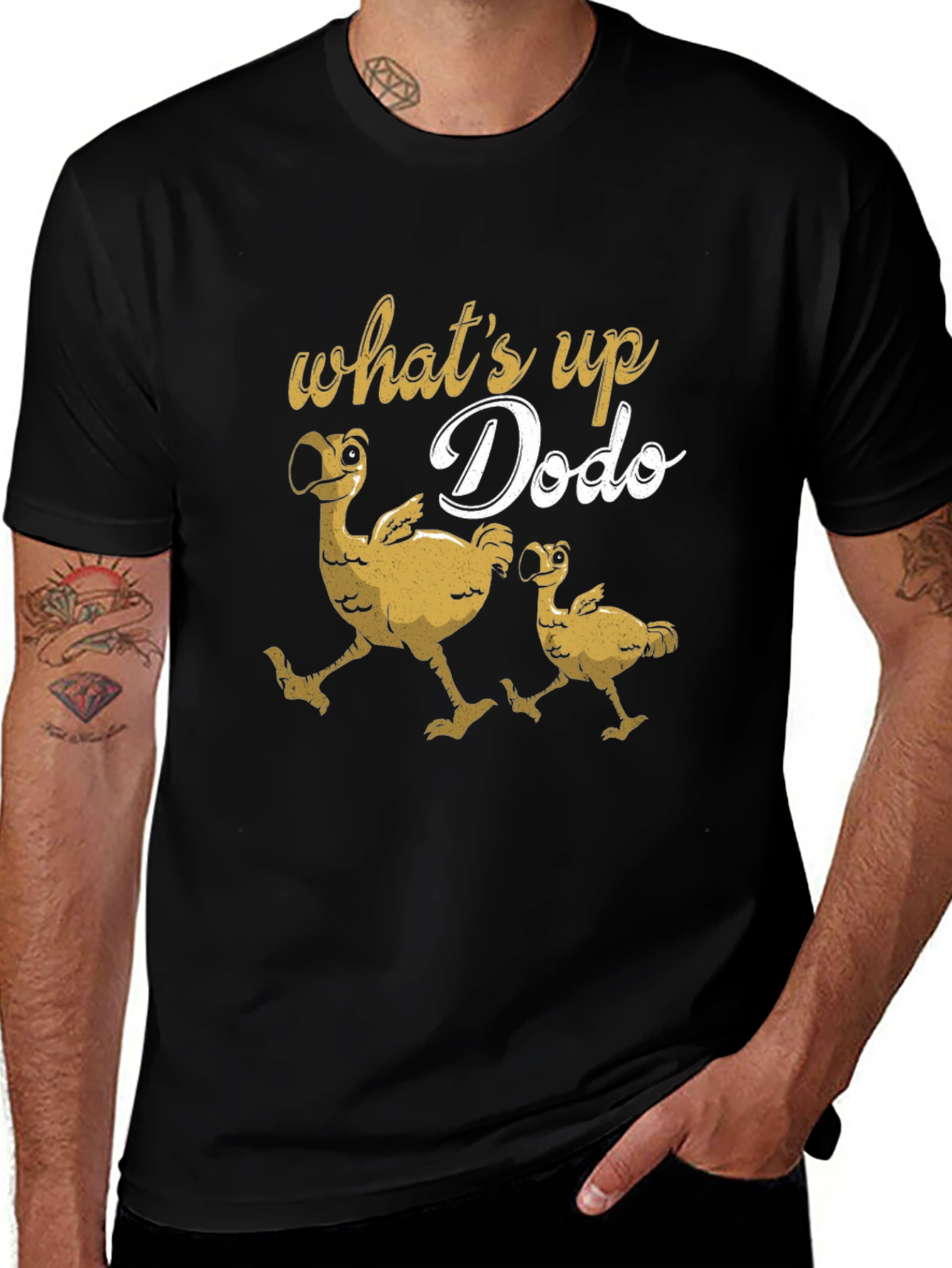 Variant 9 of What's Up Dodo Black T-Shirt