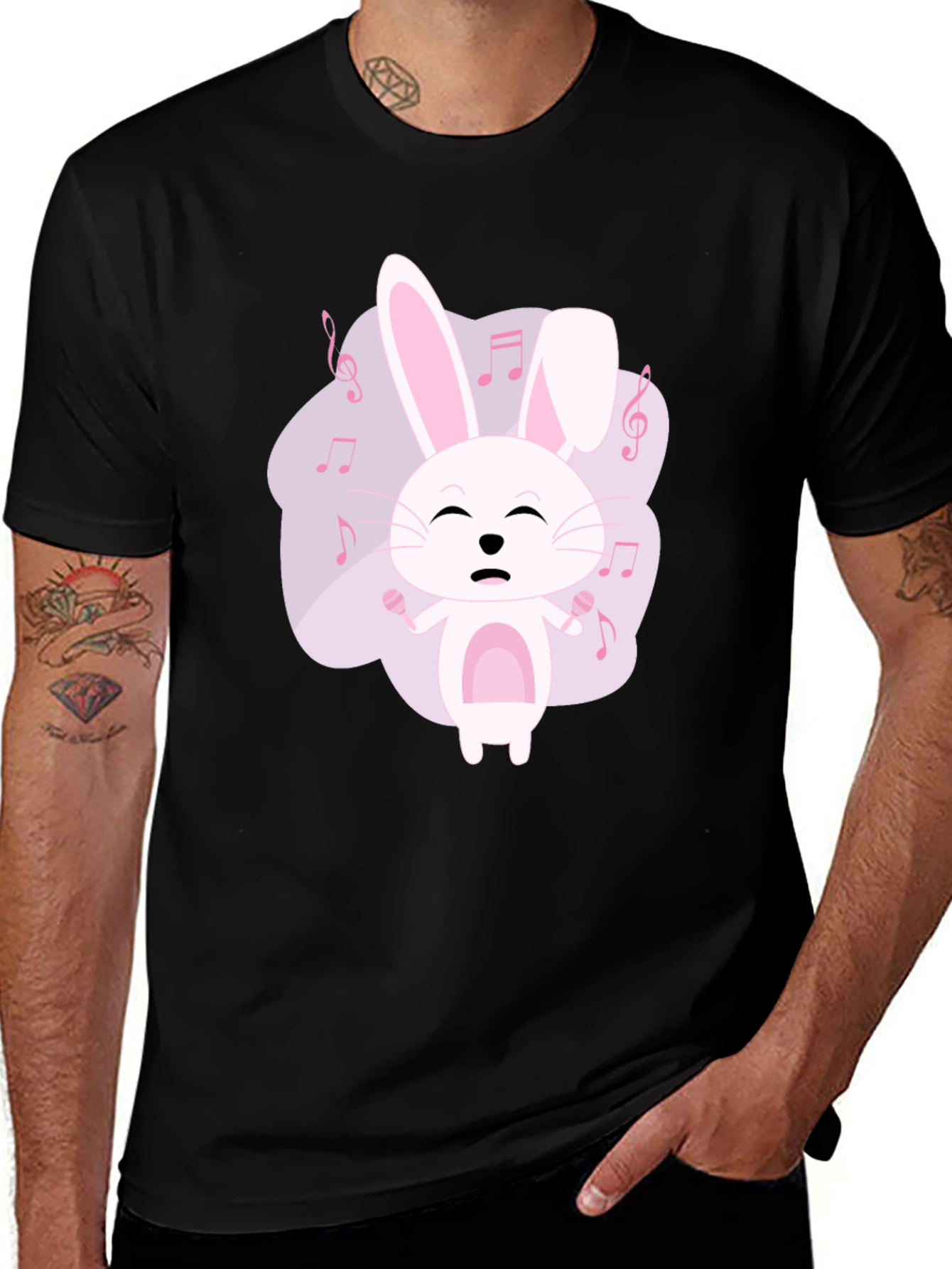 Variant 14 of Singing Bunny Graphic T-Shirt