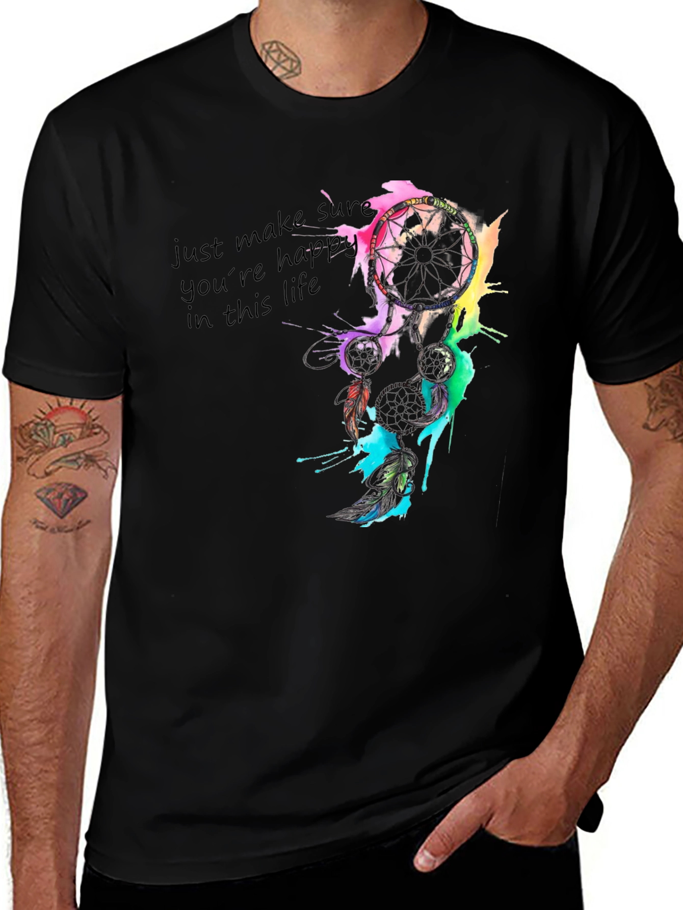 Variant 4 of Colorful Dreamcatcher T-Shirt - Just Make Sure