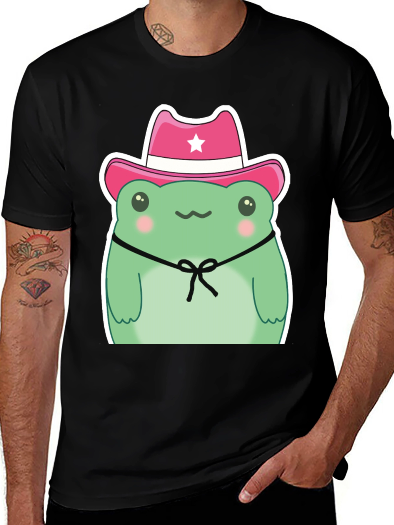 Variant 14 of Cowboy Frog Graphic T-Shirt - Cute Cartoon Tee