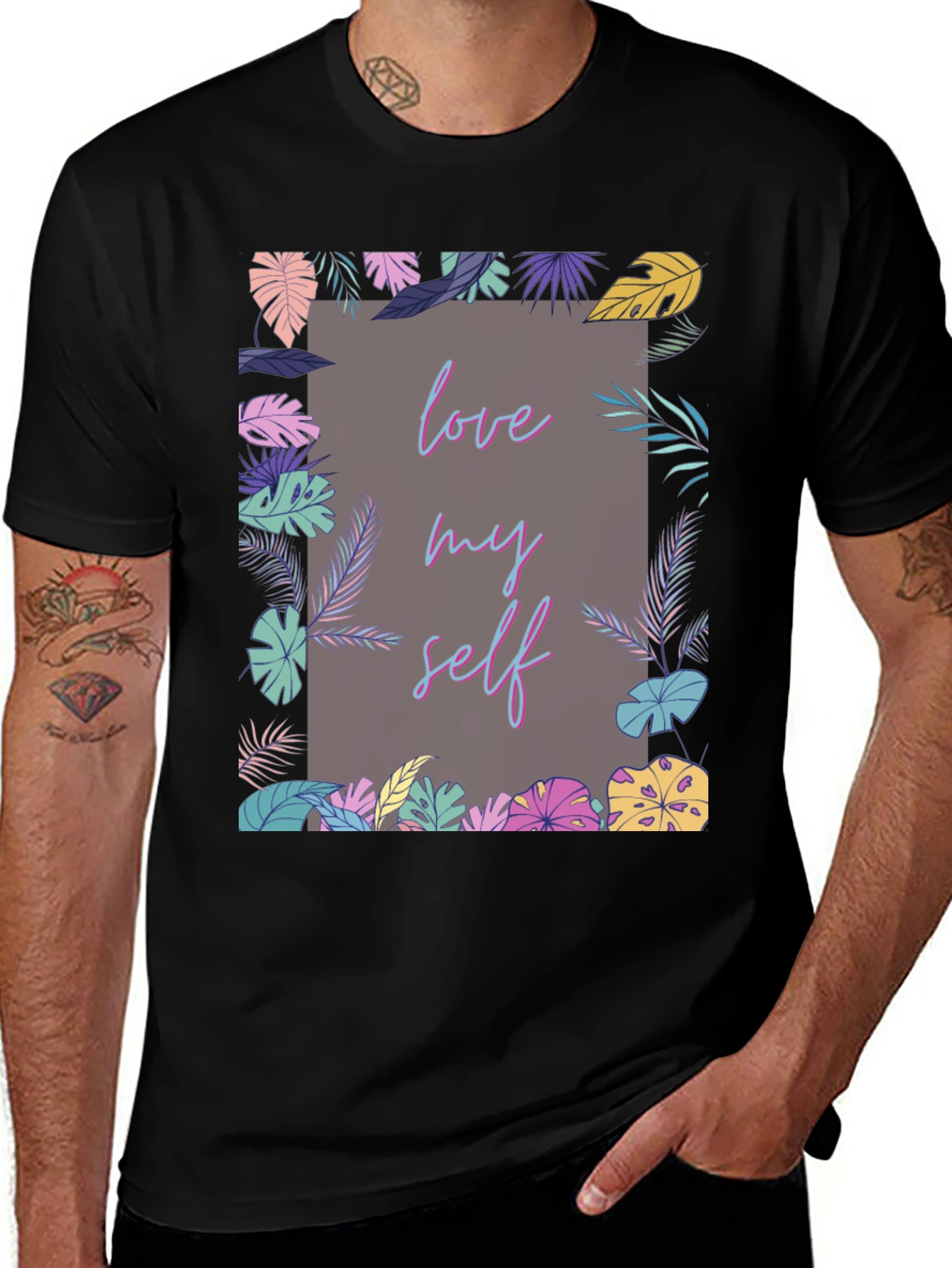 Variant 19 of Love Myself Floral Graphic T-Shirt