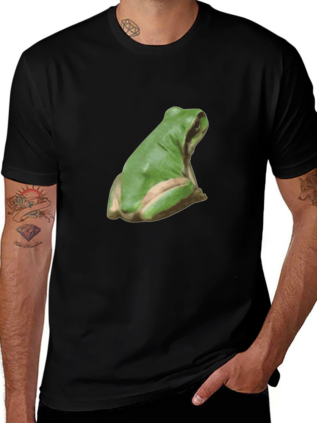 Variant 6 of Frog Graphic Tee - Casual Black T-Shirt