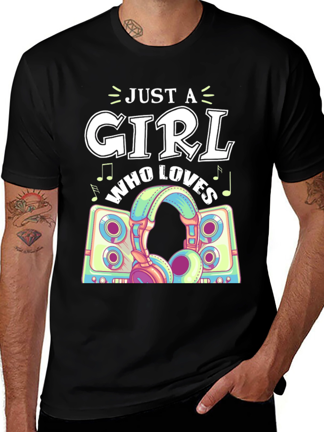 Variant 5 of Just a Girl Who Loves Music T-Shirt
