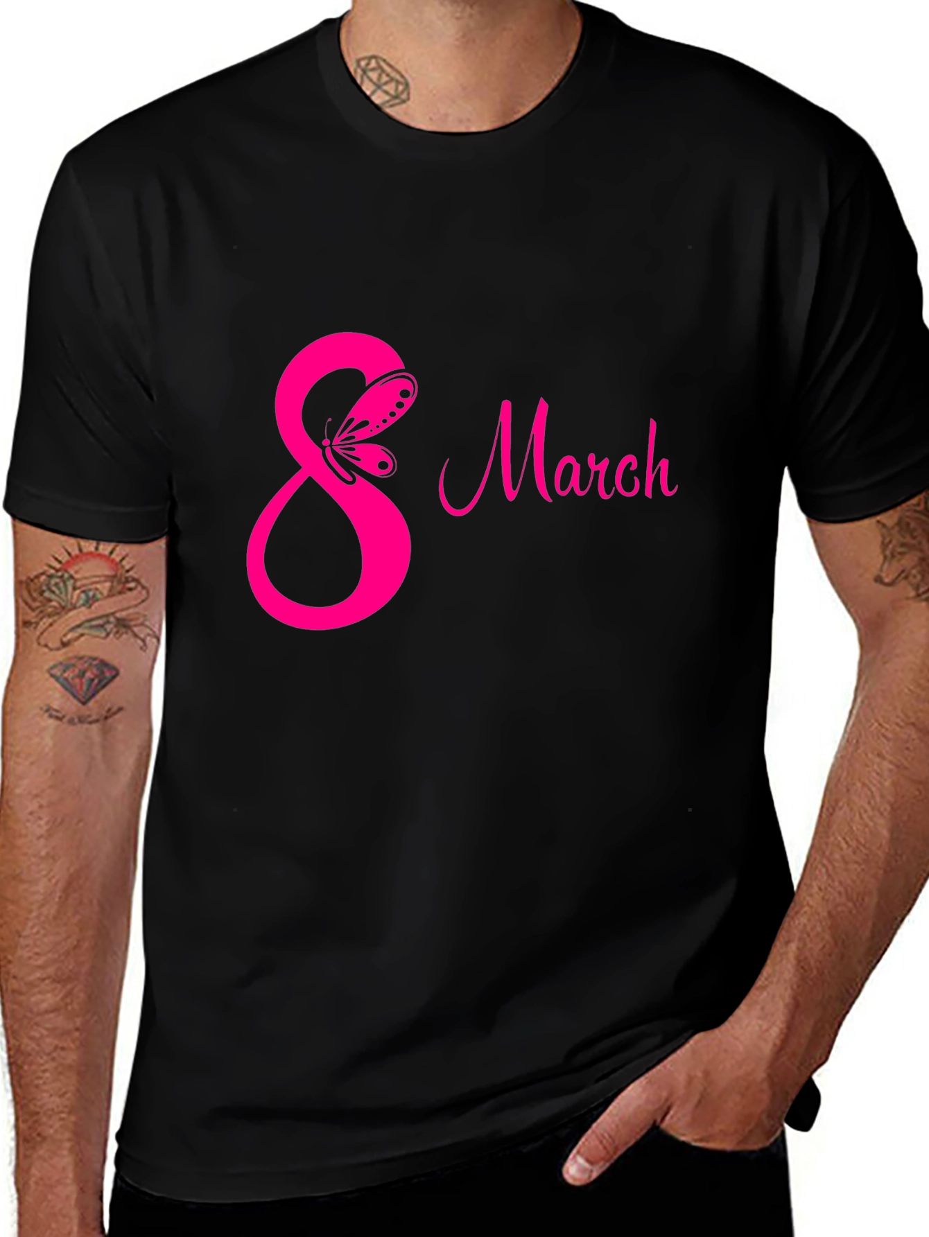 International Women's Day 8 March Black T-Shirt