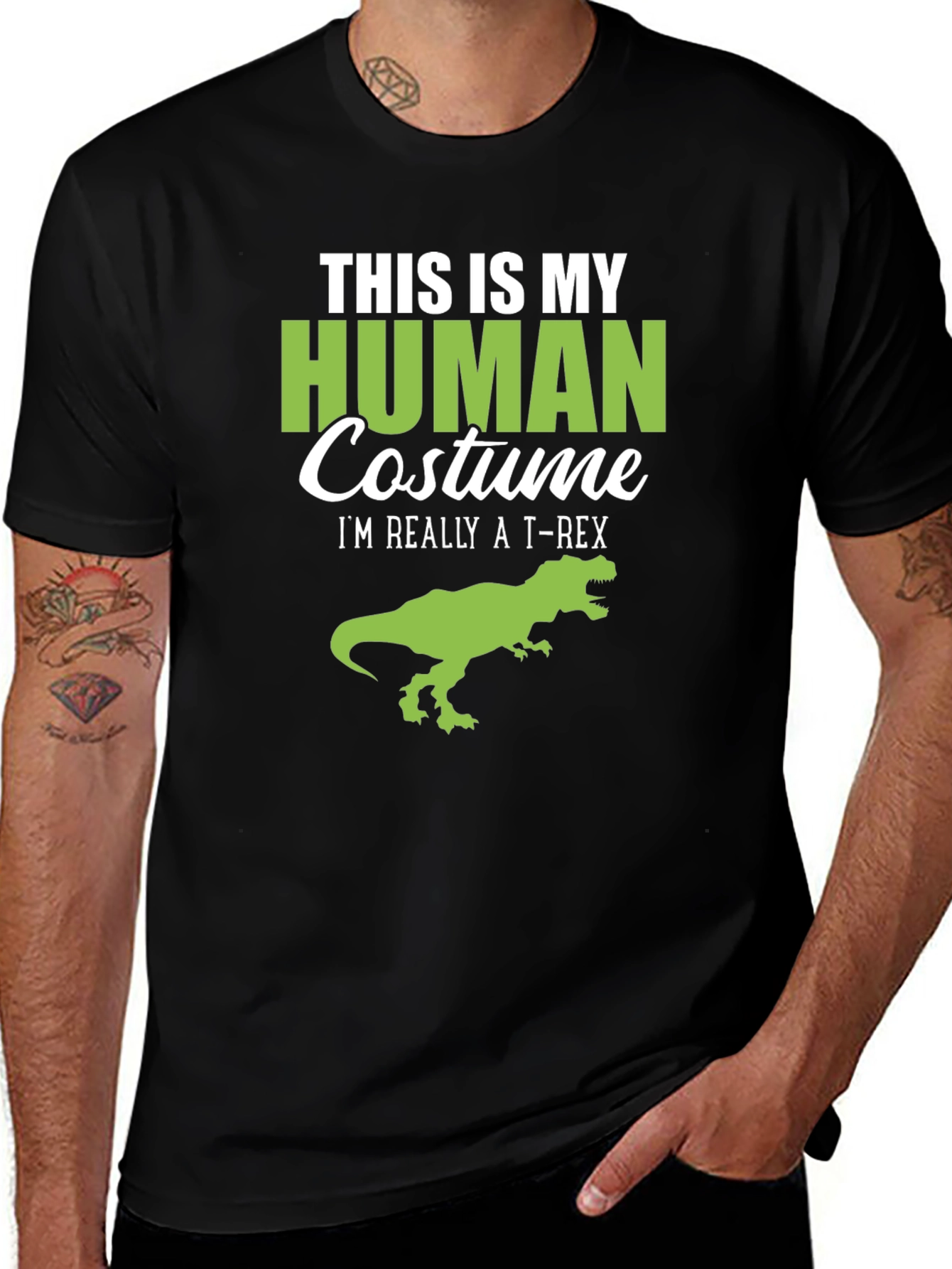 Variant 4 of Human Costume T-Rex T-Shirt