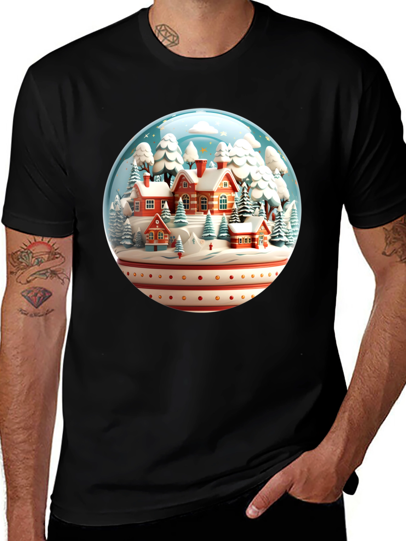 Winter Village Snow Globe Graphic Tee