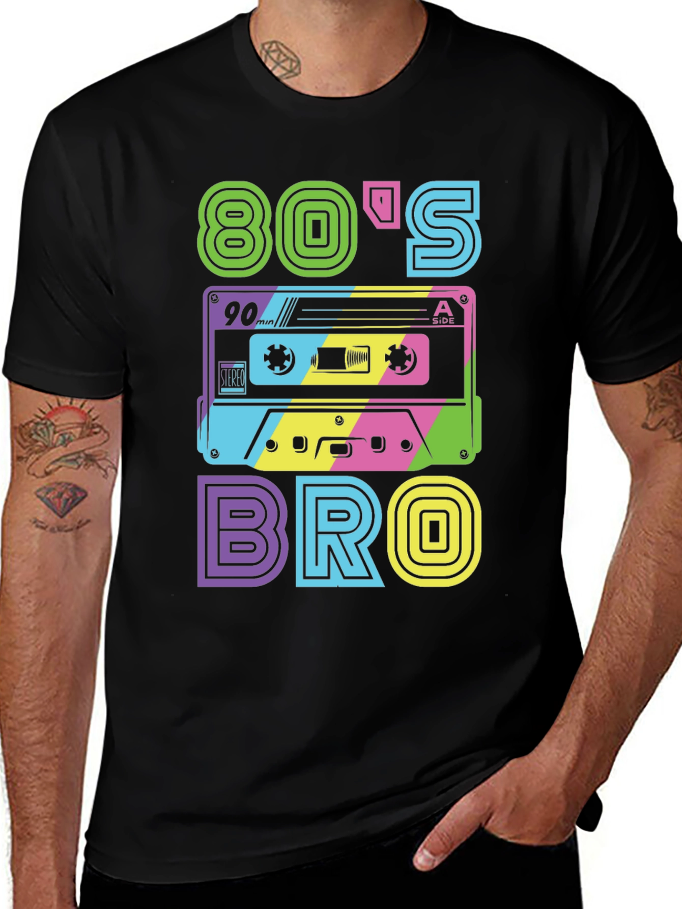Variant 9 of Retro 80's Bro T-Shirt