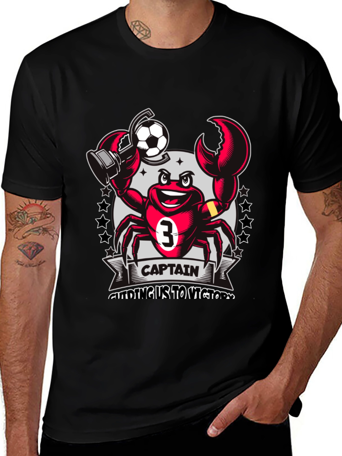Variant 23 of Captain Crab Soccer T-Shirt