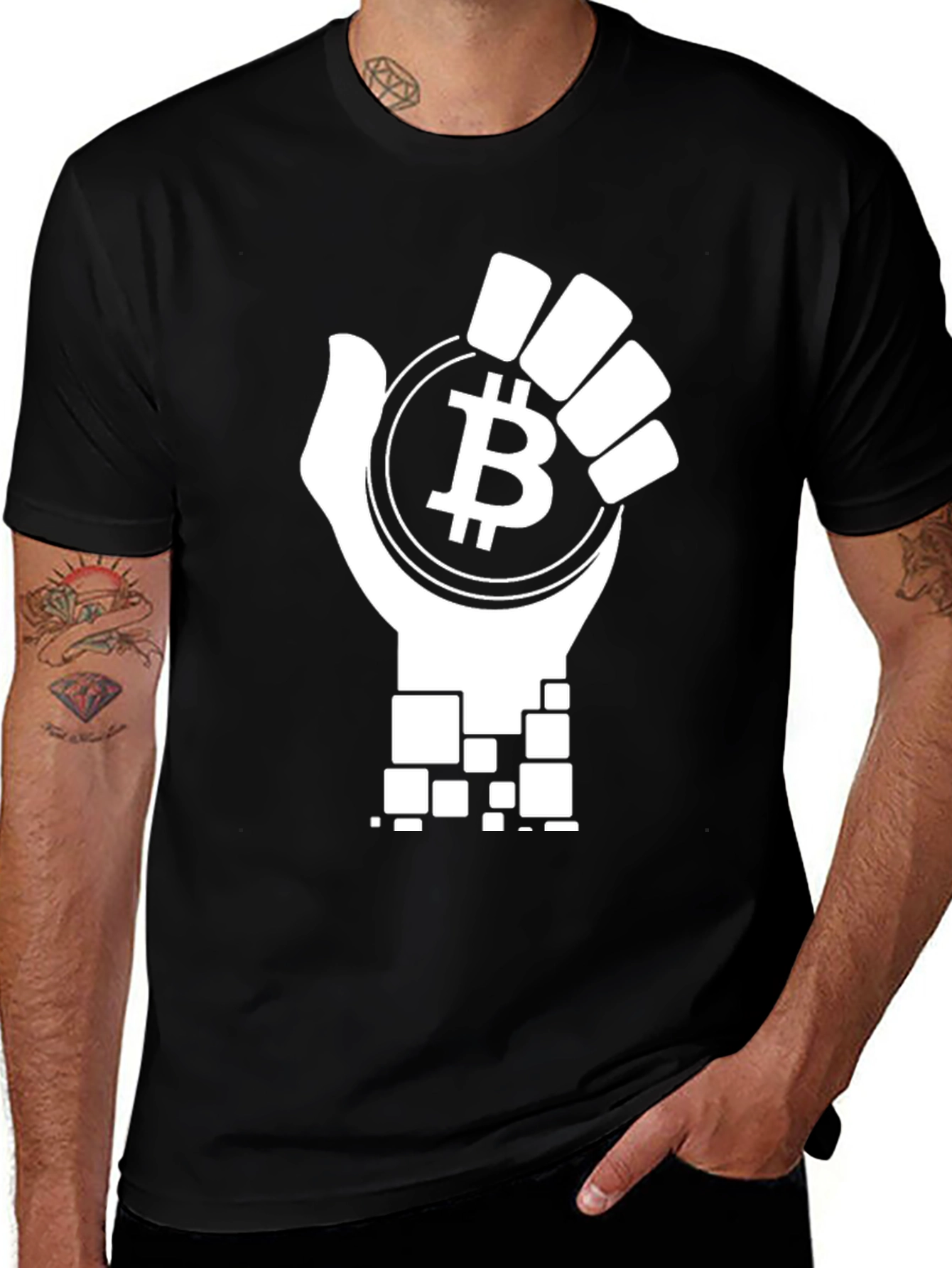 Bitcoin Fist Black T-Shirt