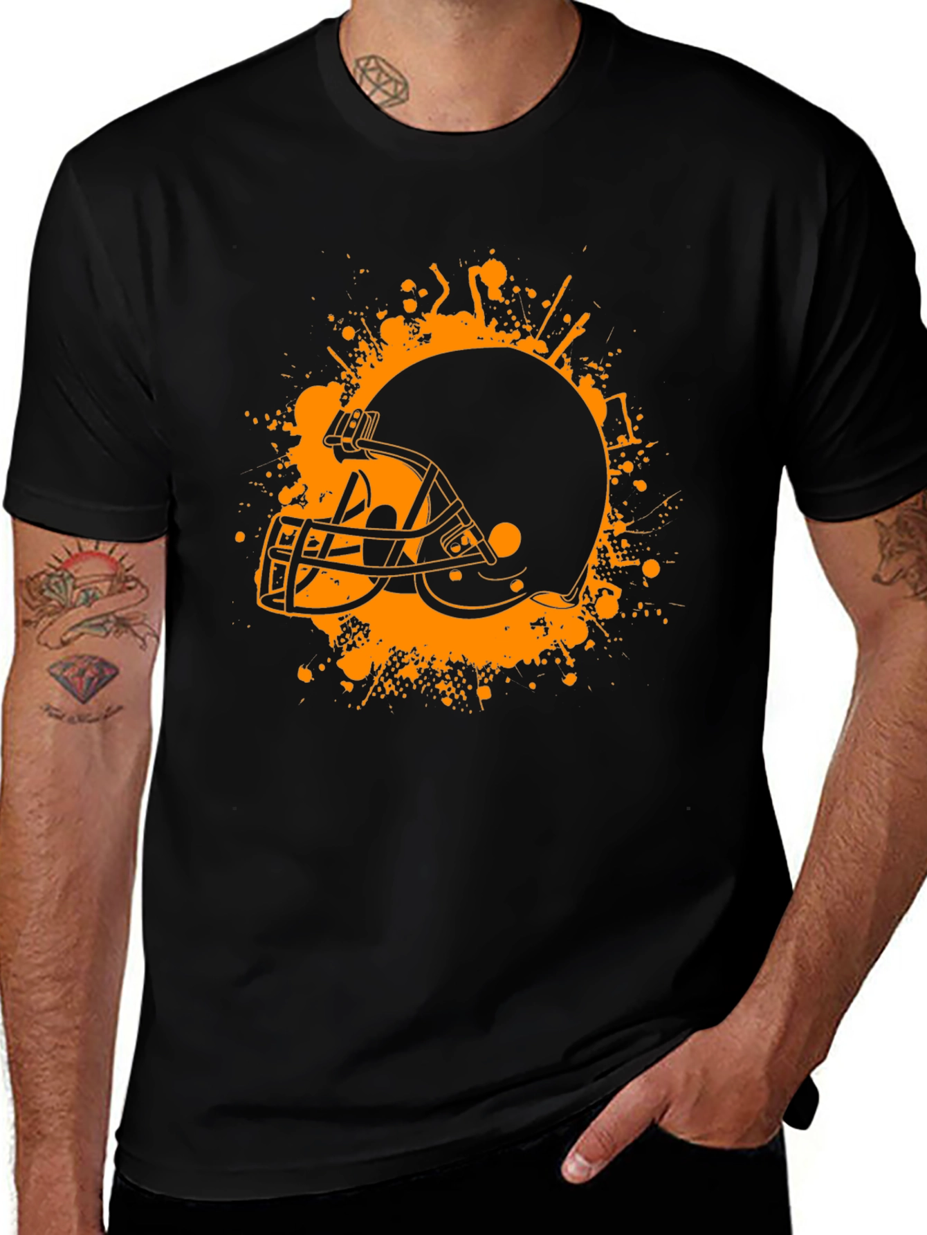 Variant 21 of Football Helmet Graphic Tee - Sport Fan Apparel