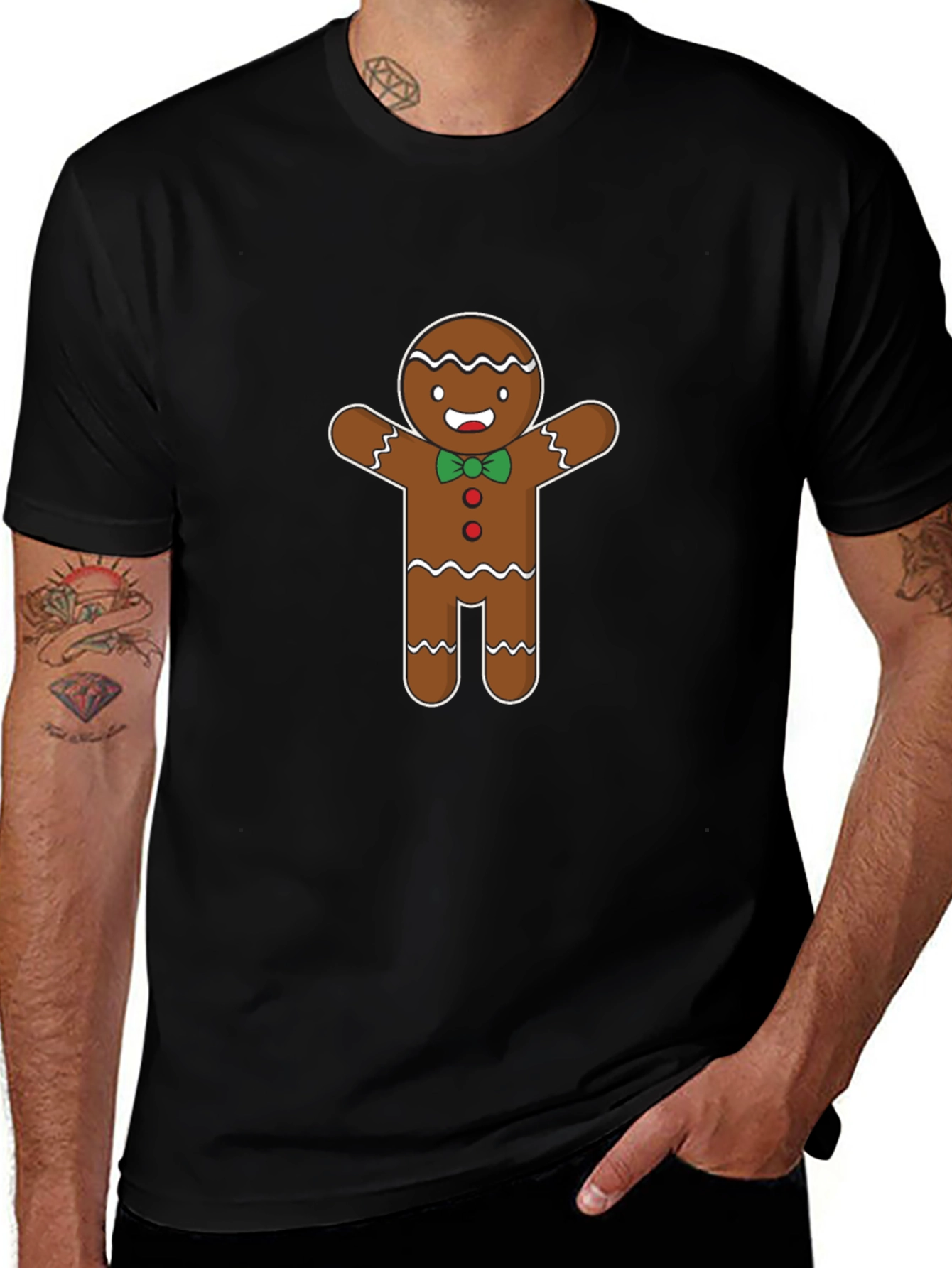 Variant 24 of Gingerbread Man Graphic Tee - Holiday Cheer
