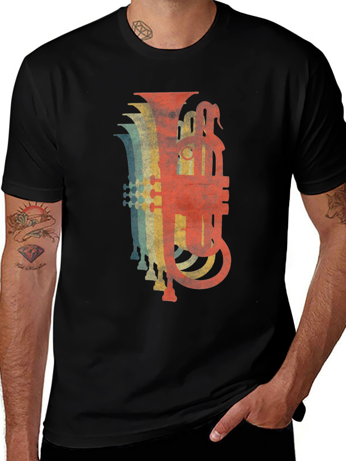 Variant 16 of Retro Tuba T-Shirt - Vintage Musical Instrument Tee