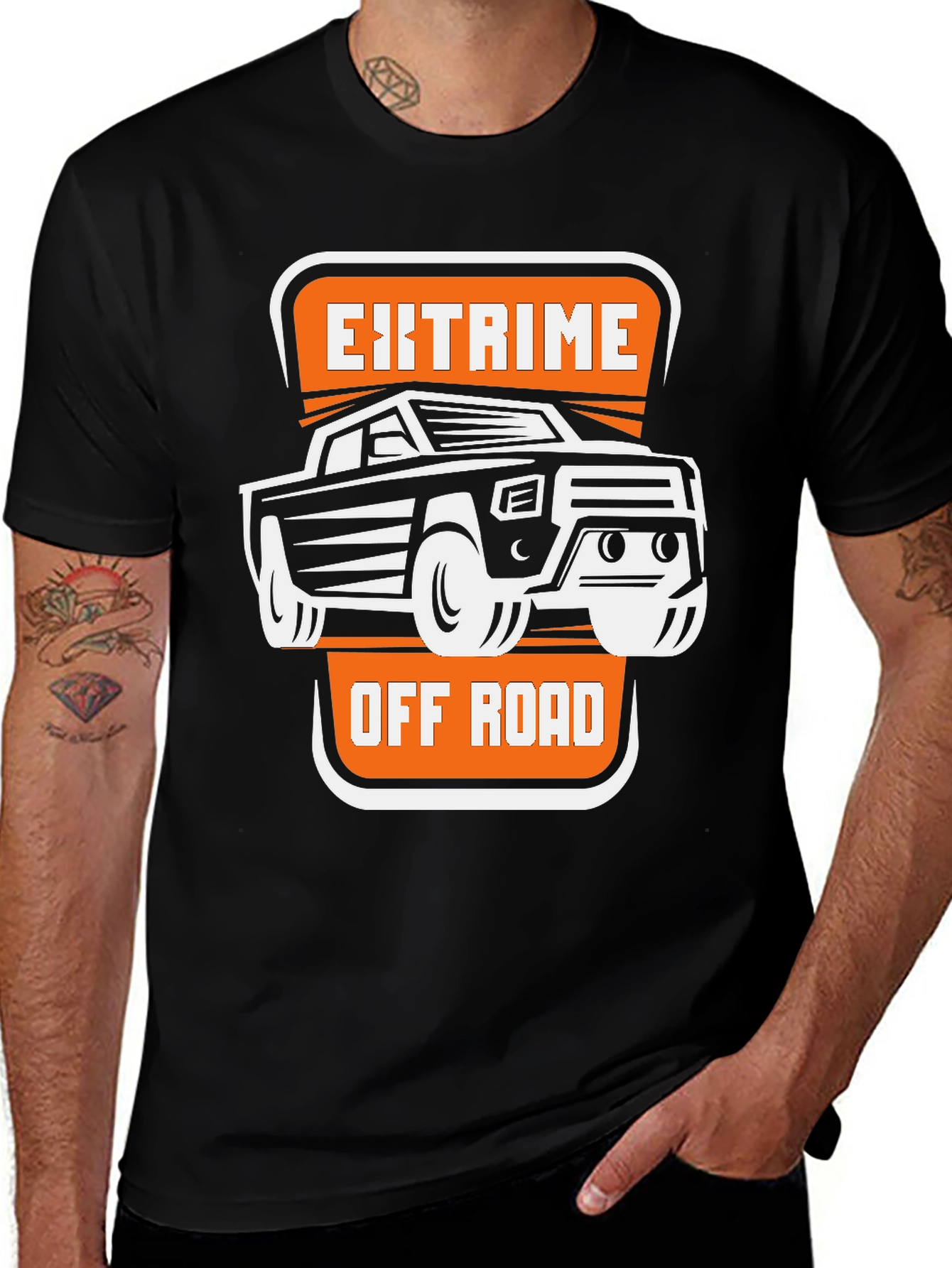 Variant 23 of Extreme Off Road T-Shirt, Black Cotton Tee