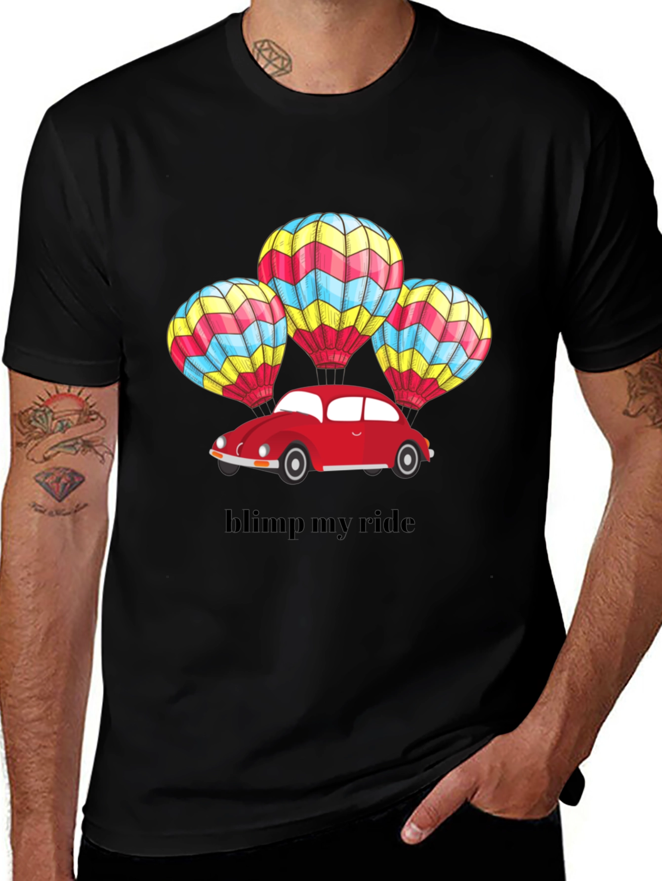 Variant 3 of Blimp My Ride Graphic T-Shirt - Black