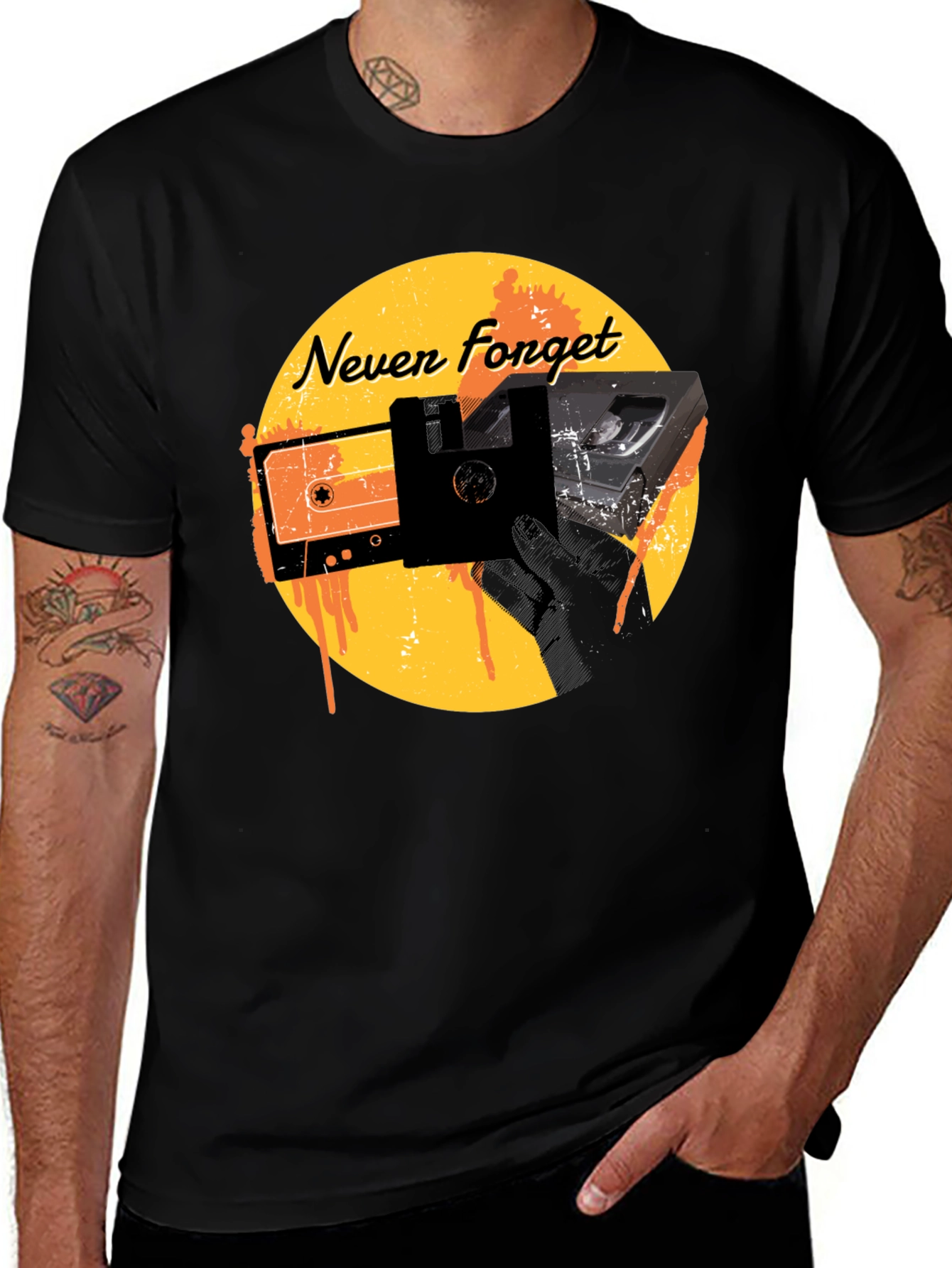 Variant 19 of Retro "Never Forget" Graphic T-Shirt