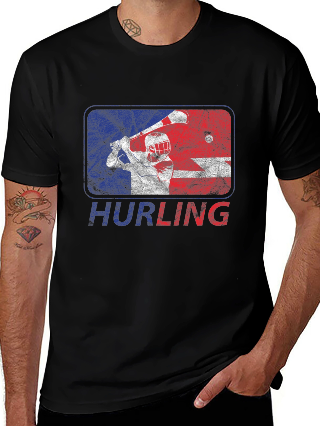 Hurling Graphic Tee - Gaelic Sports Shirt