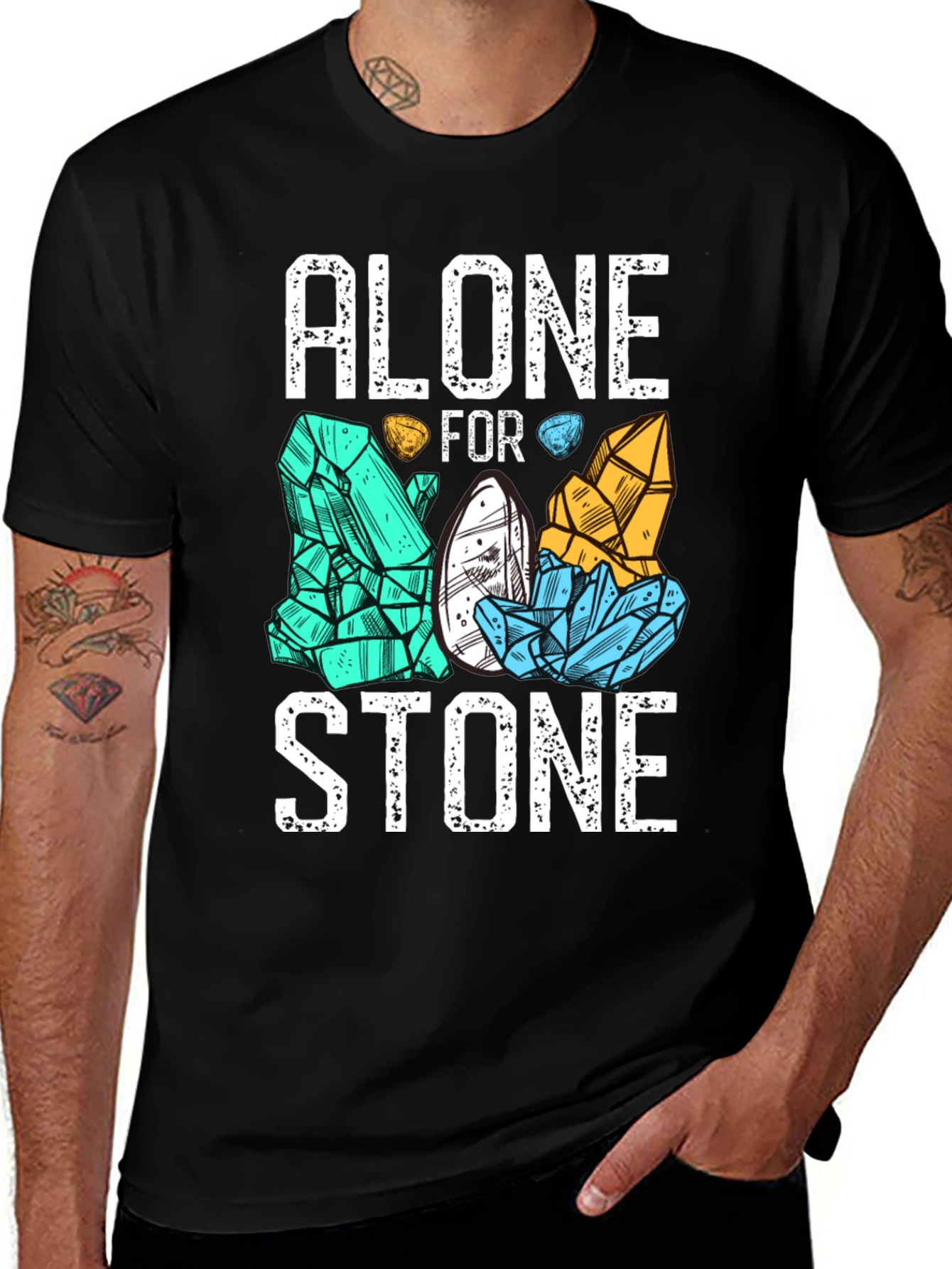Variant 16 of Alone For Stone Black Graphic Tee